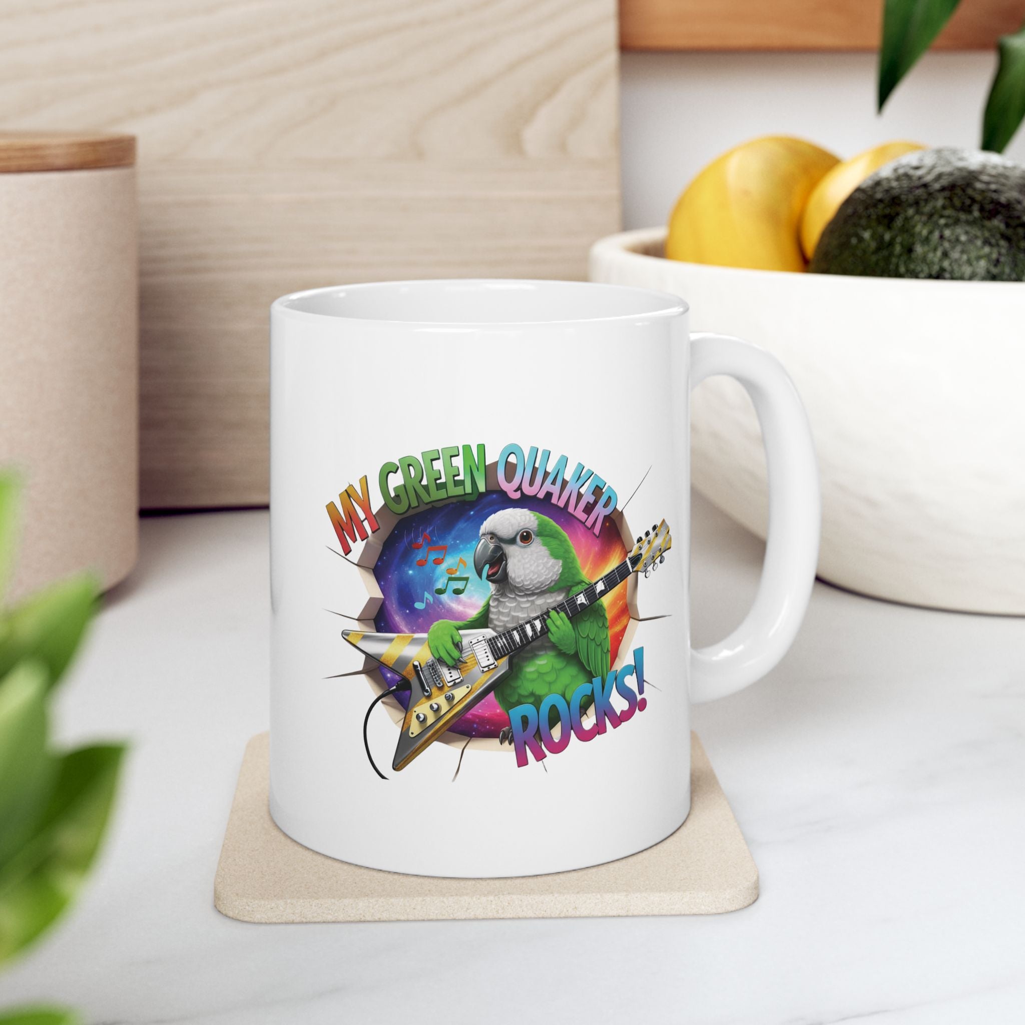 My Green Quaker Rocks Mug