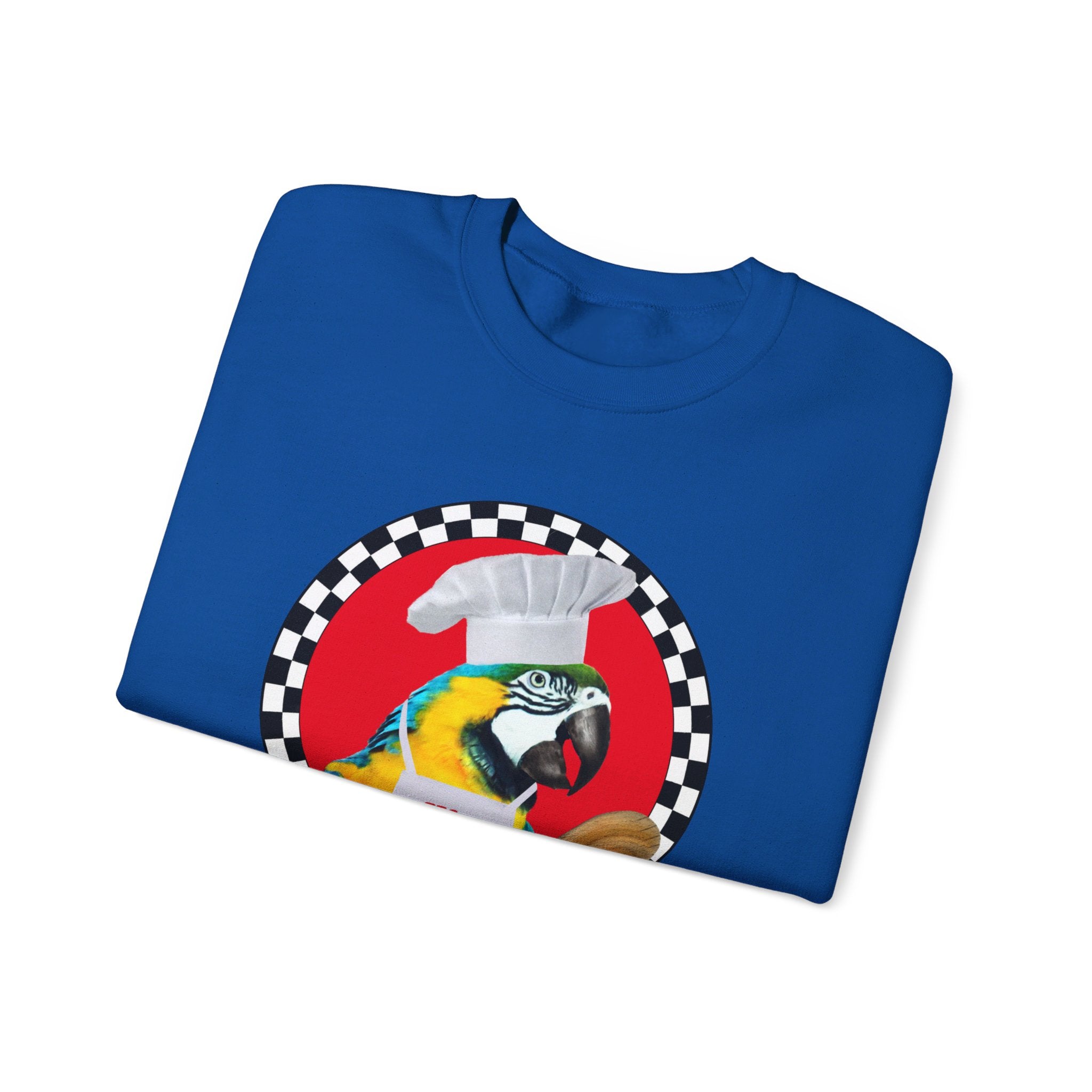 Kiss The Cook Spoon Blue And Gold Sweatshirt