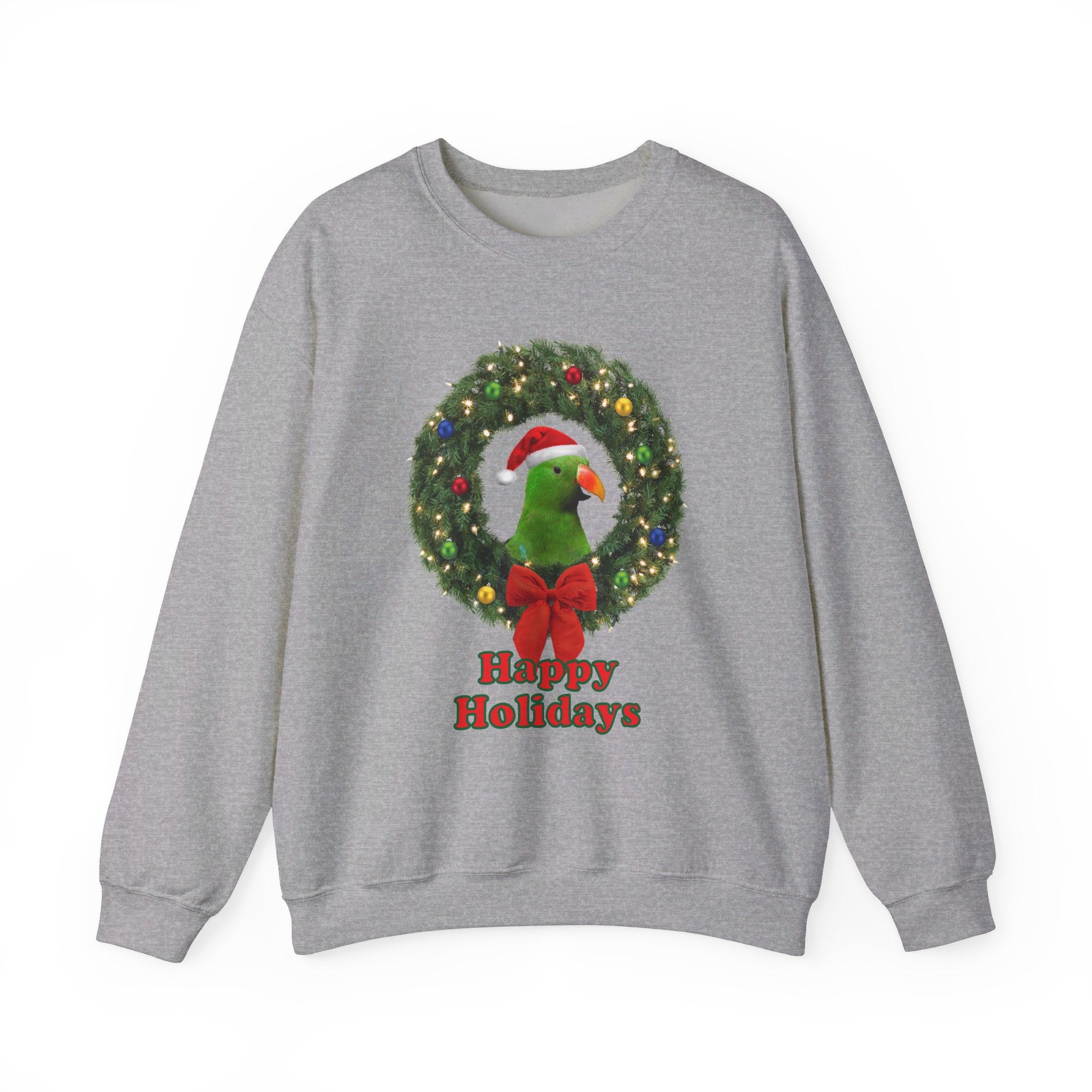Happy Christmas Holidays Green Eclectus Sweatshirt