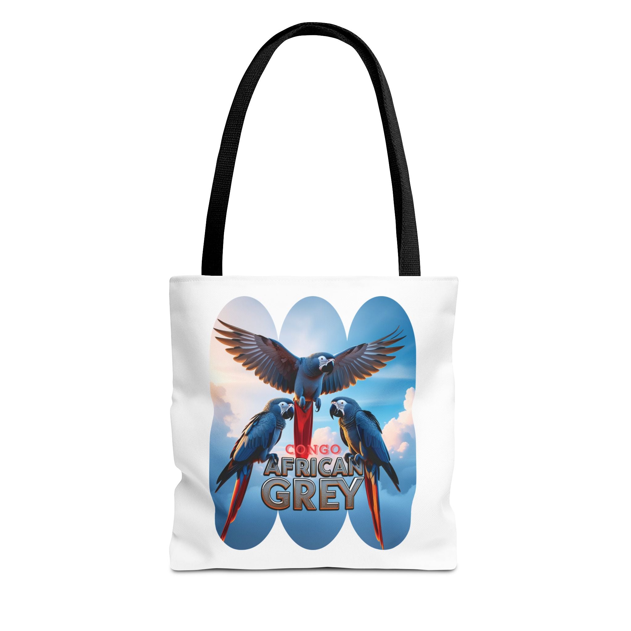 Tote Bag With African Grey Parrot Lover Design