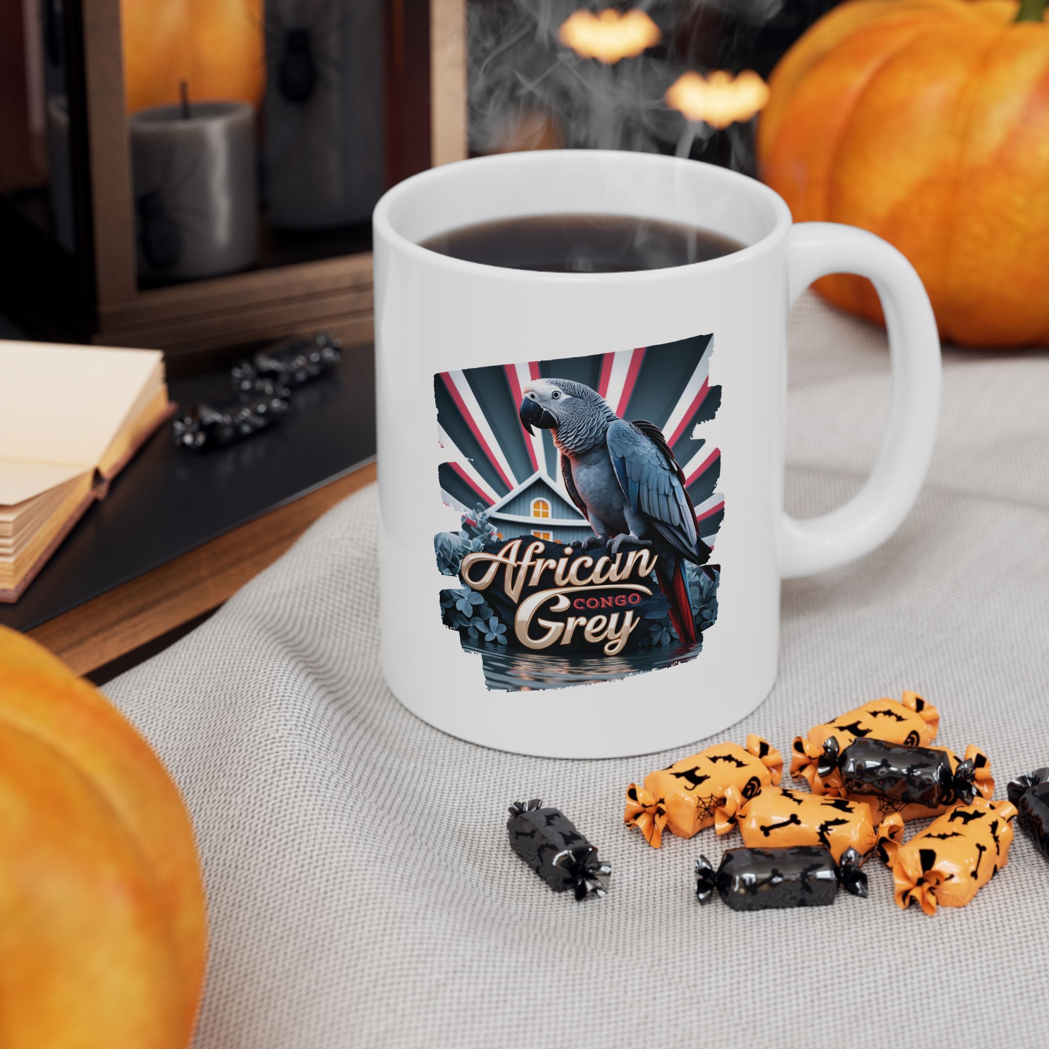 African Grey Congo Ceramic Mug