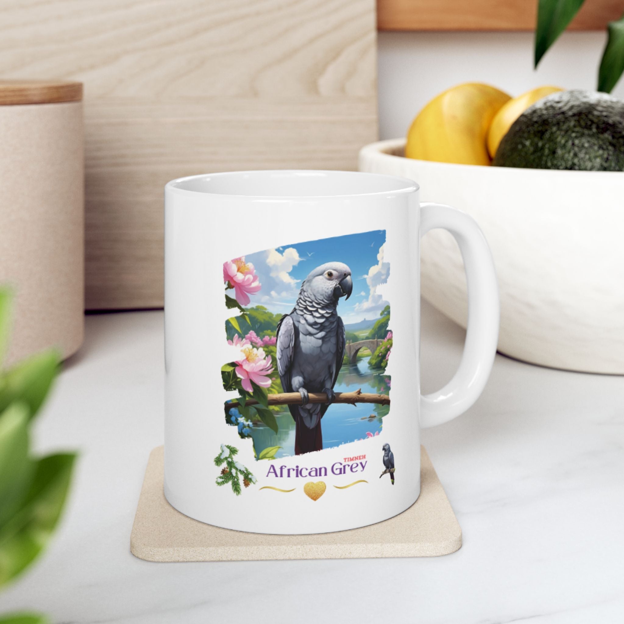 African Grey Timneh Nature Mug