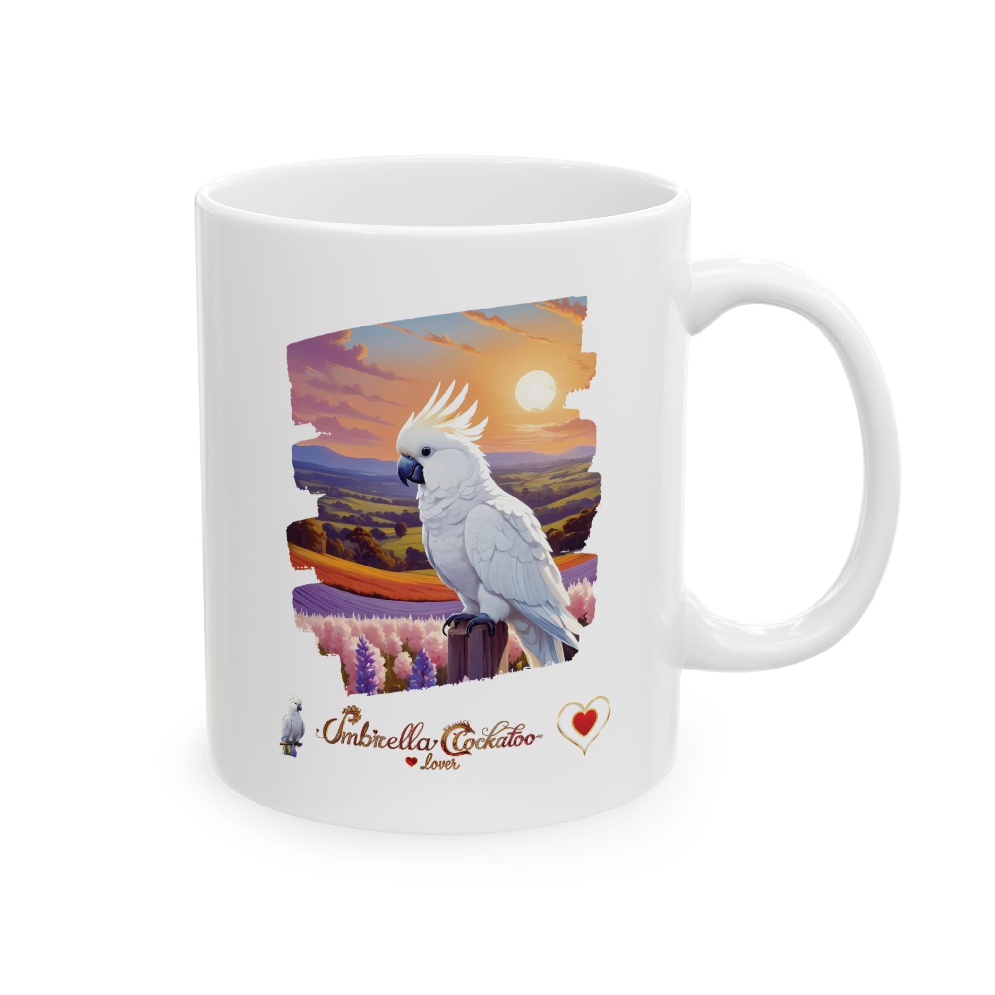 Umbrella Cockatoo Lover Wildflower Mug