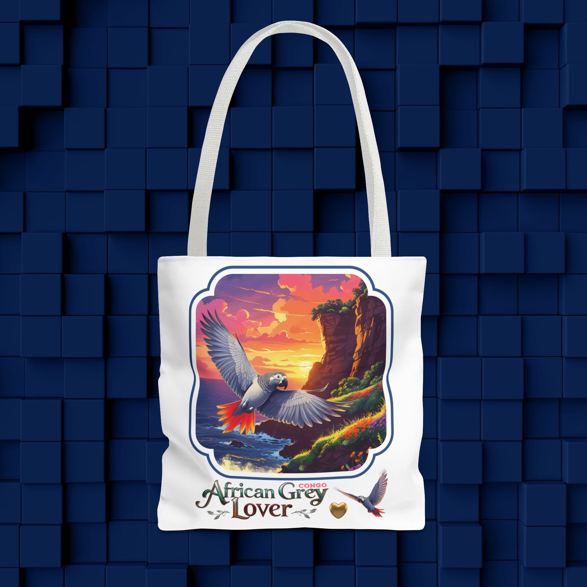 Tote Bag With African Grey Congo Design