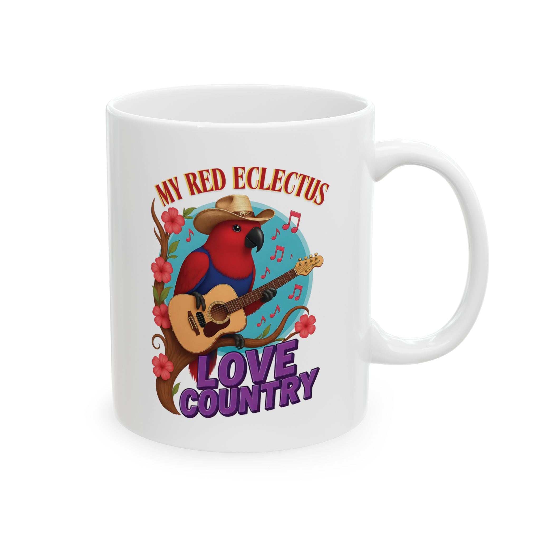 My Red Eclectus Loves Country Mug