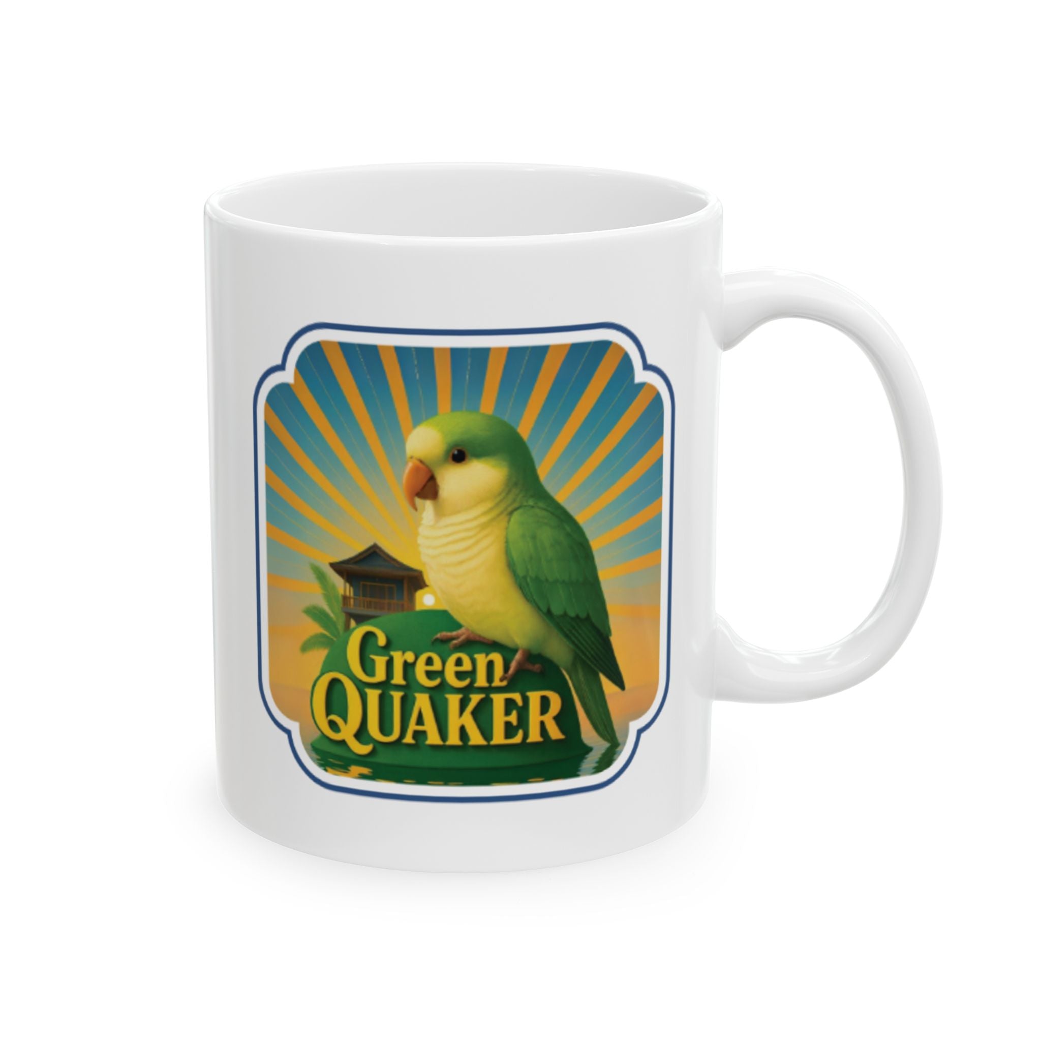 Green Quaker Sunburst Mug
