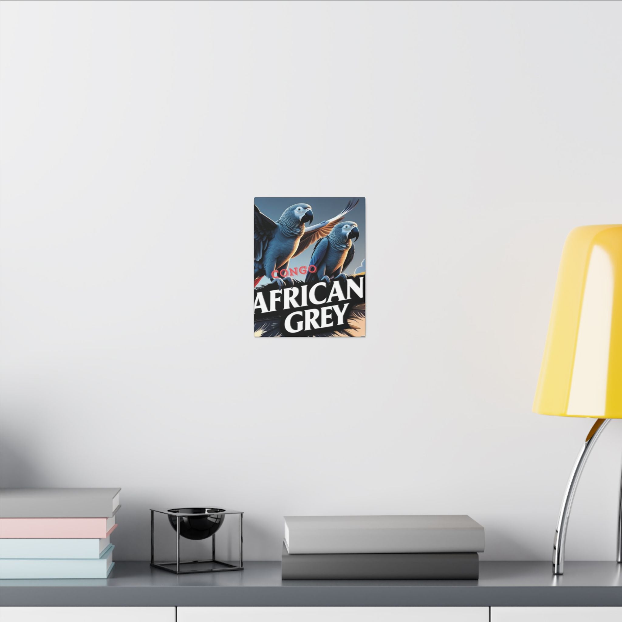 African Grey Parrot Canvas Wall Hangings