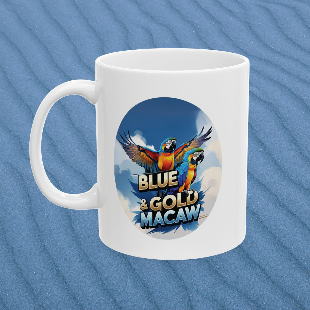 Blue & Gold Macaw Flying Mug