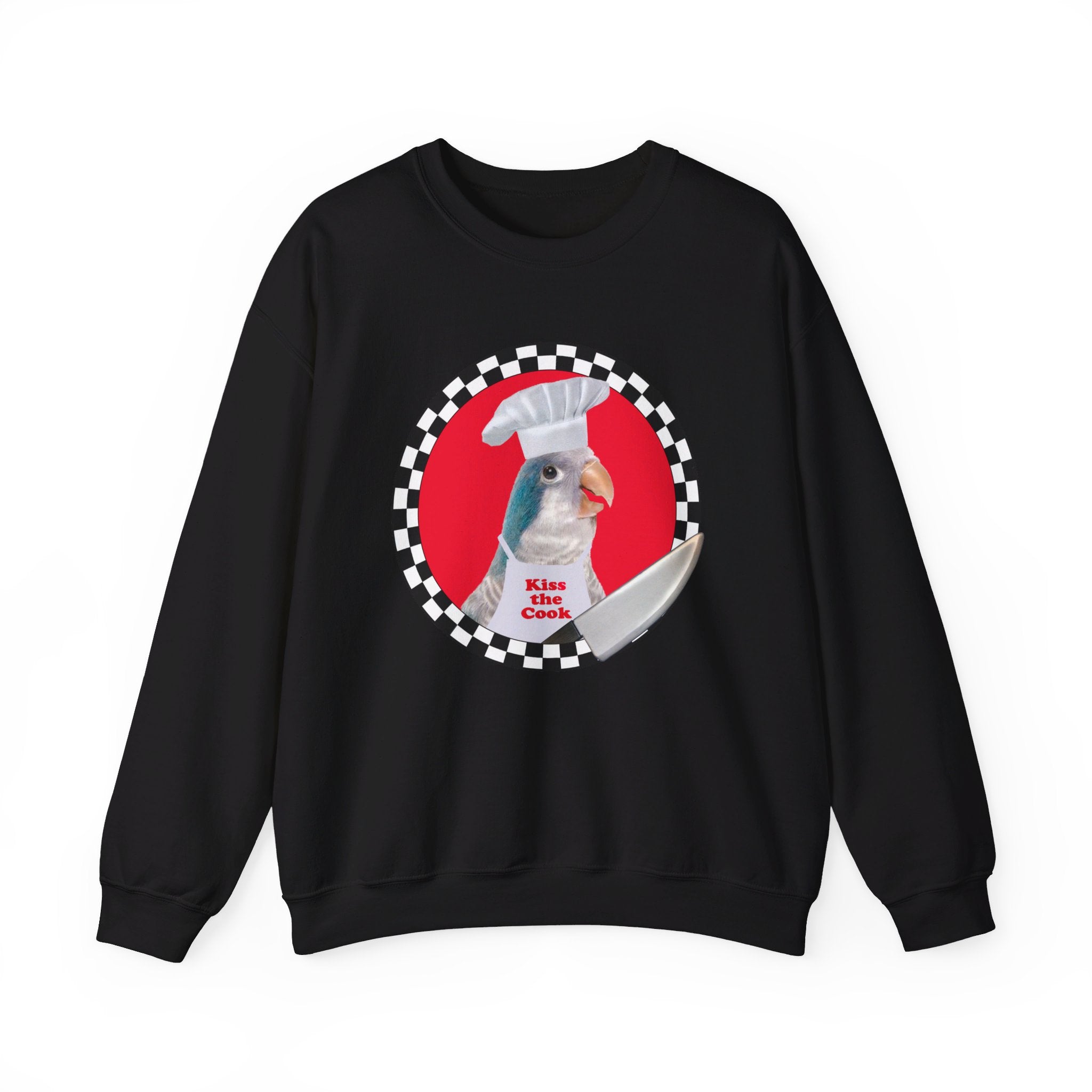 Kiss The Cook Blue Quaker Sweatshirt