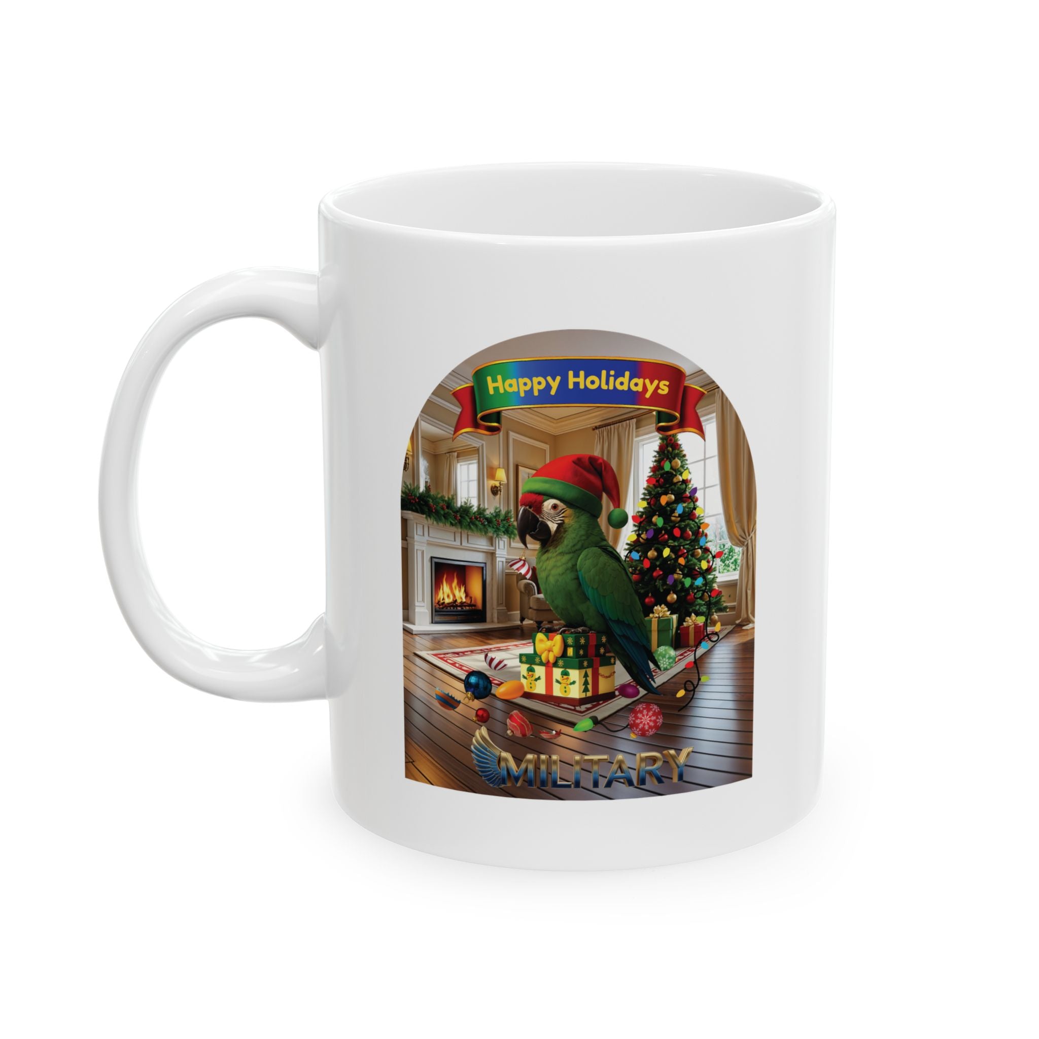 Happy Holidays Military Mug