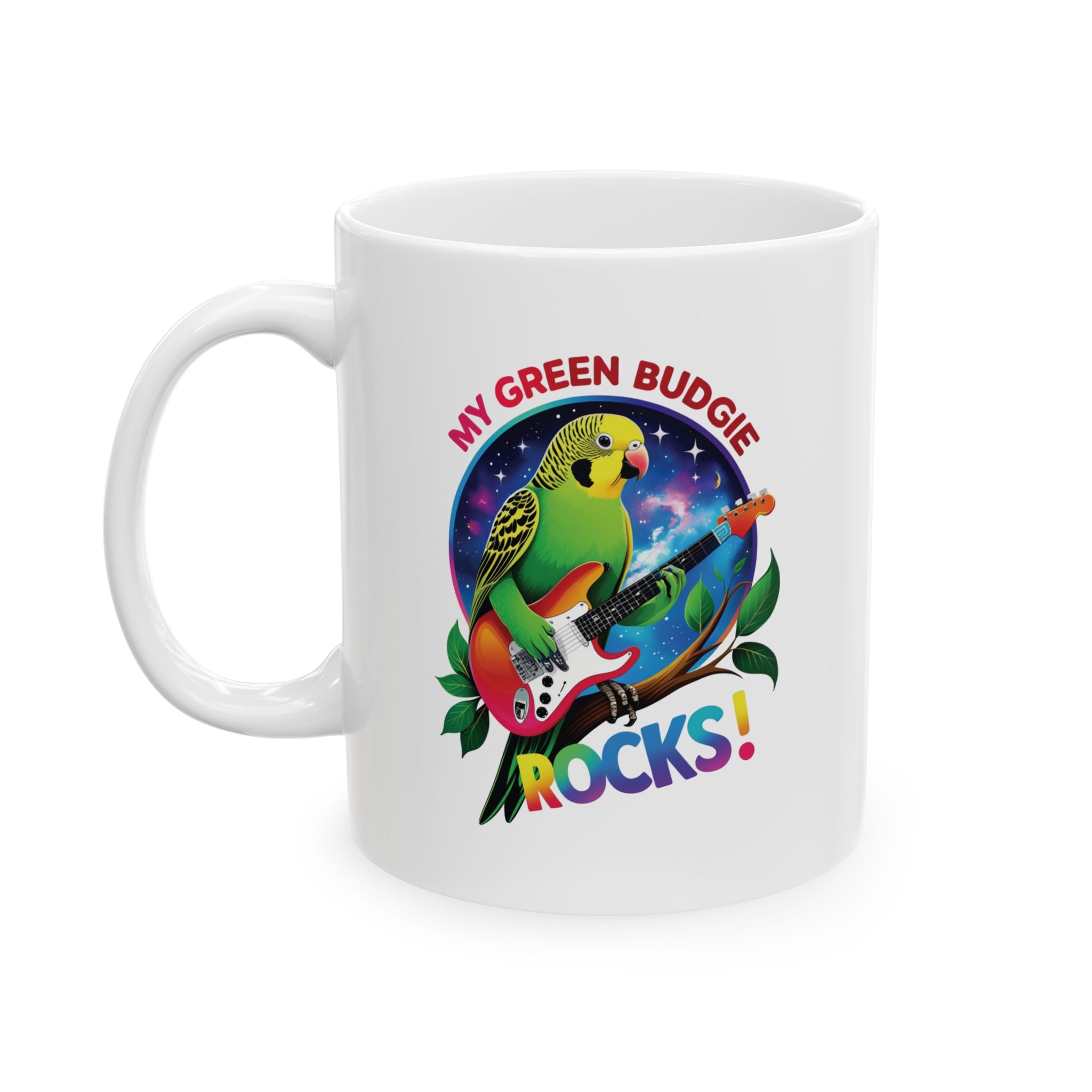 Green Budgie Mug