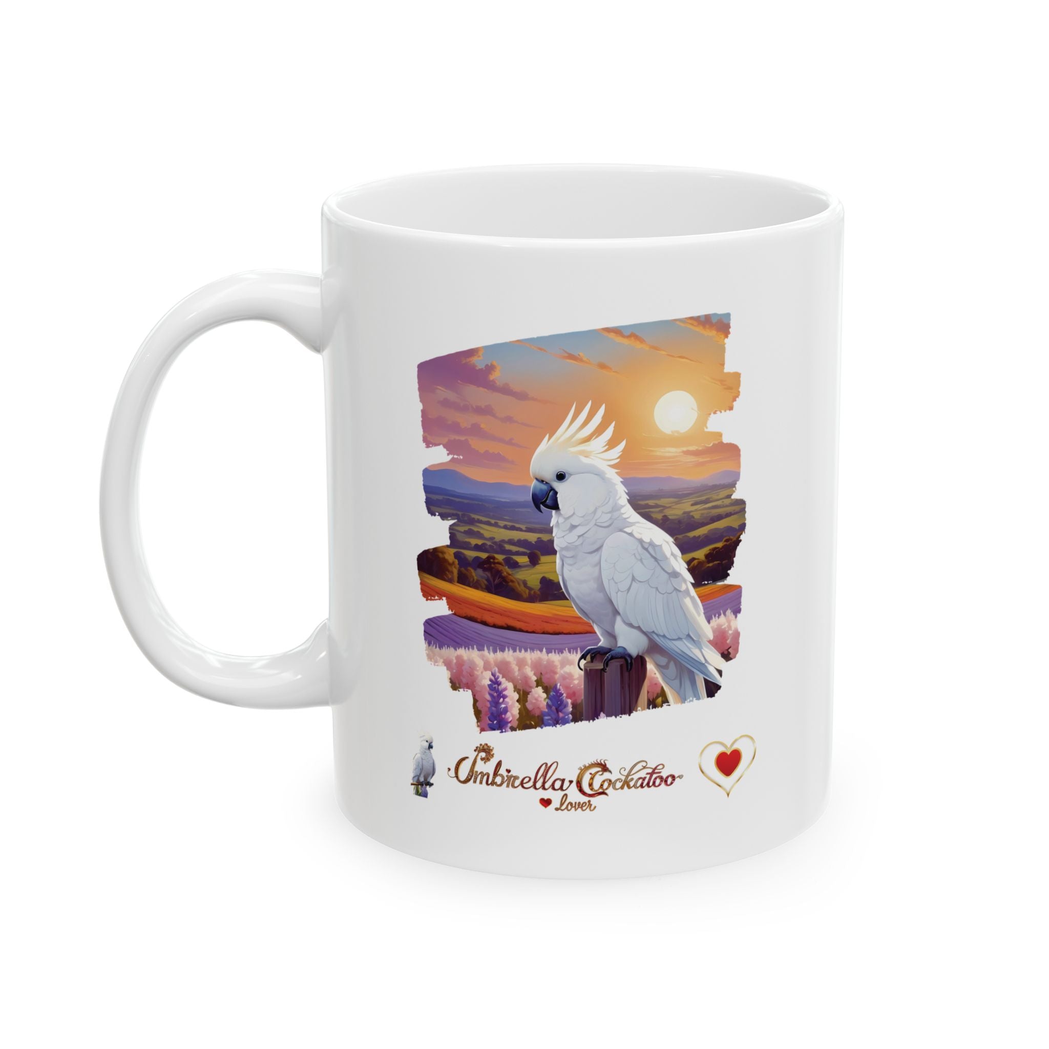 Umbrella Cockatoo Lover Wildflower Mug