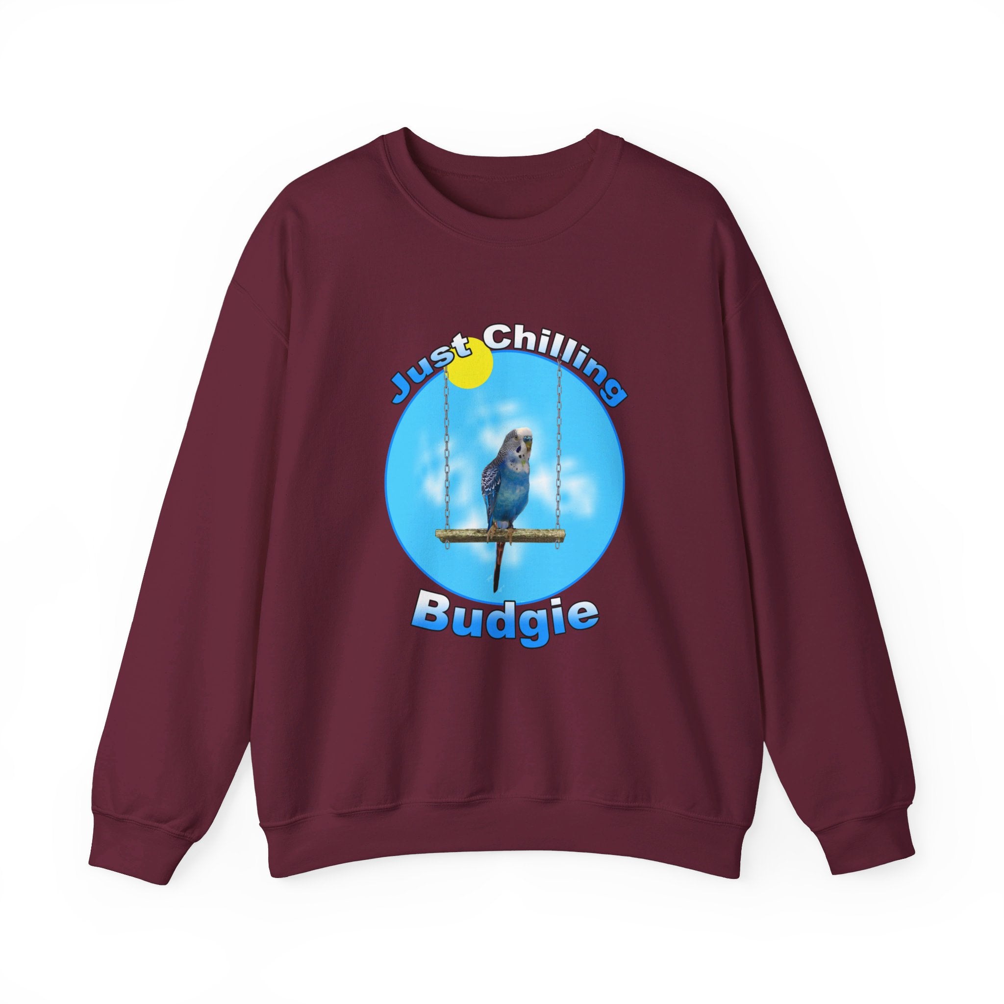 Just Chilling Swing Blue Budgie Sweatshirt
