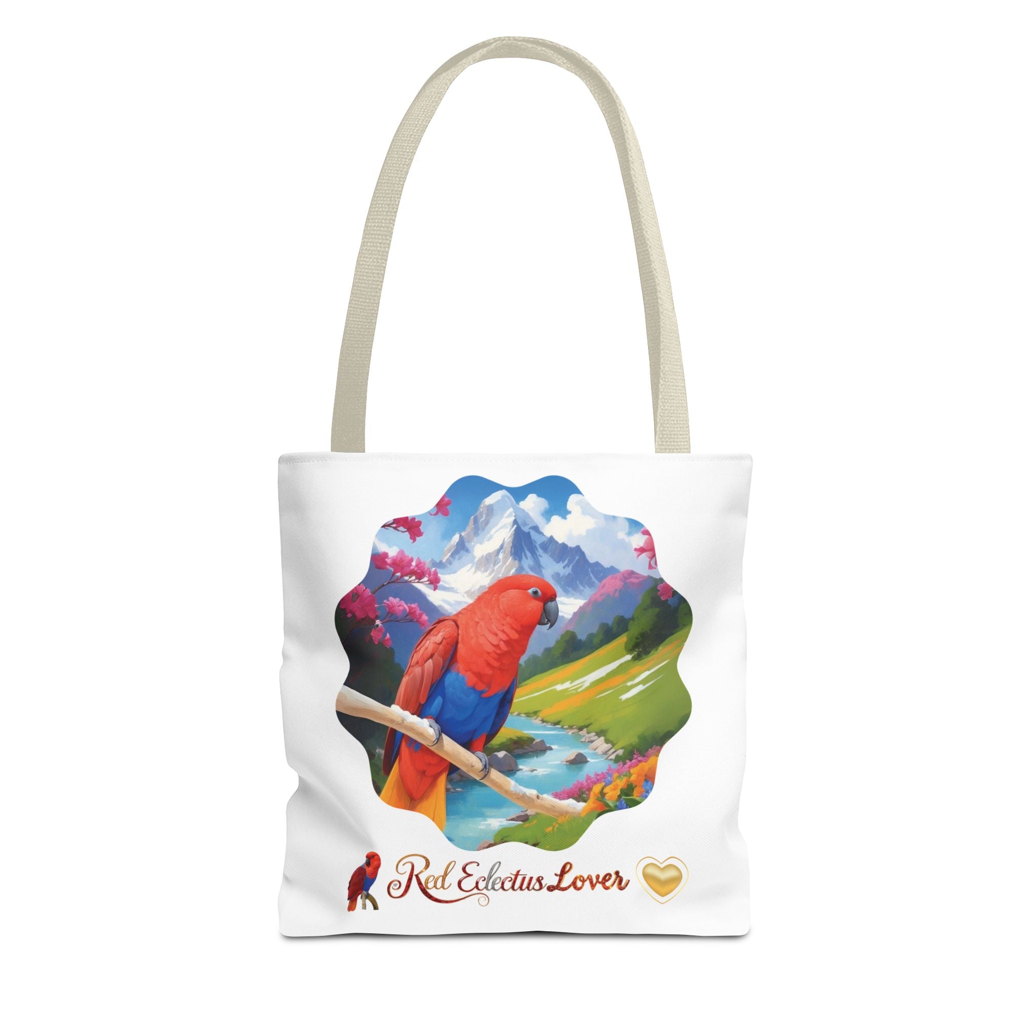 Red Eclectus Tote Bag