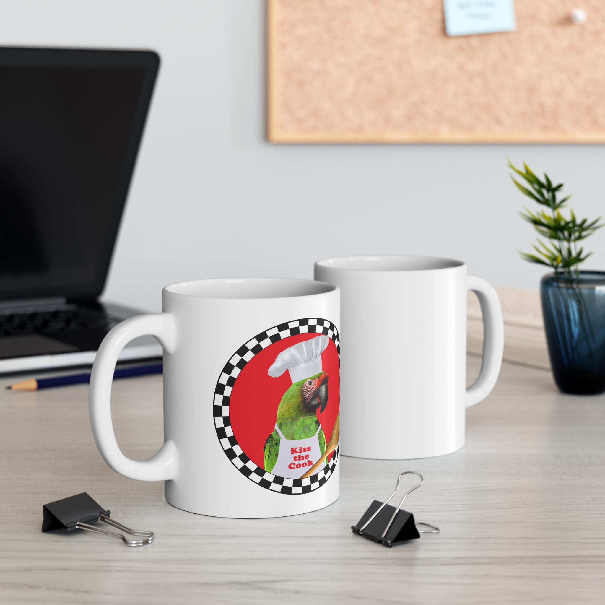 Kiss The Cook Spoon Military Mug