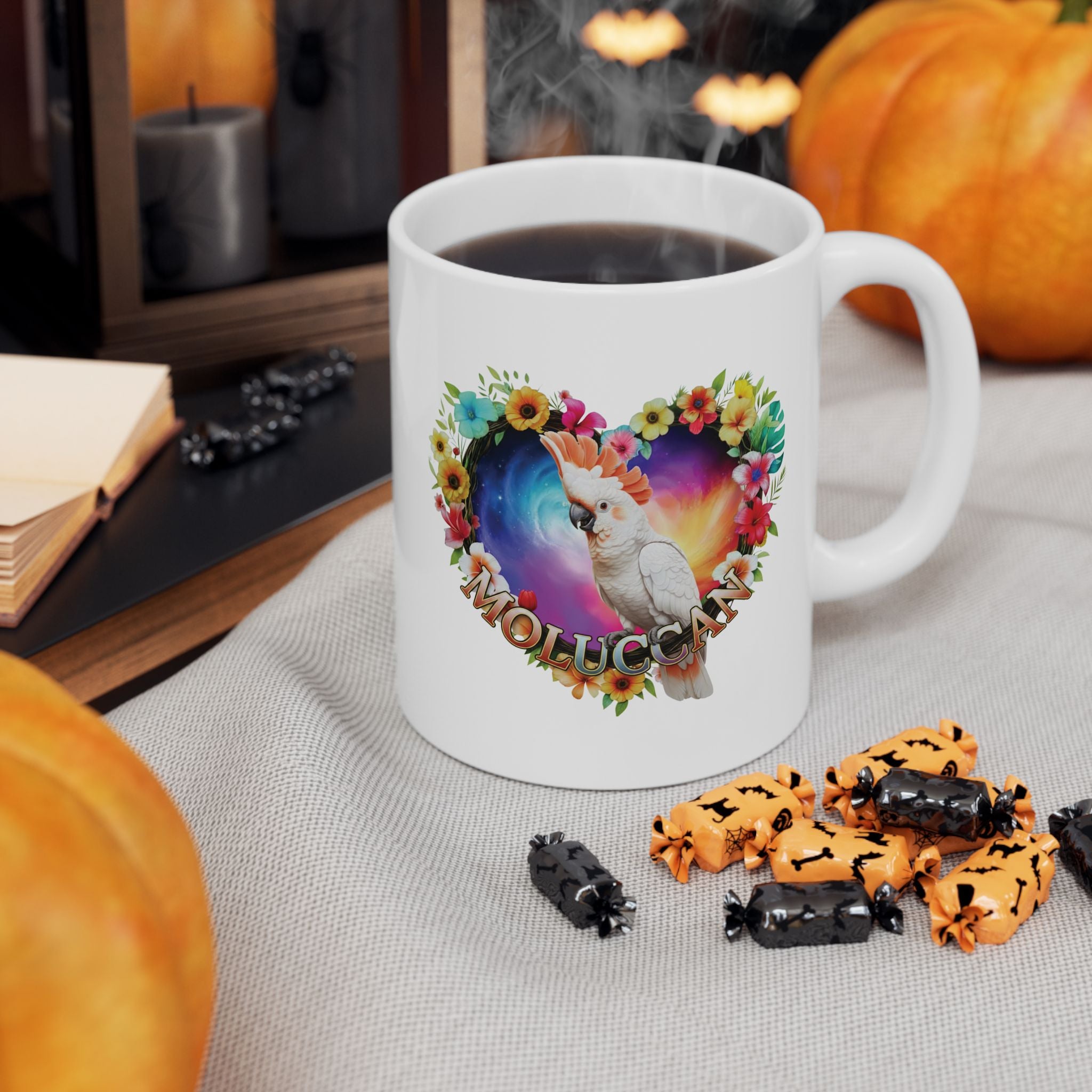 Floral Moluccan Cockatoo Mug