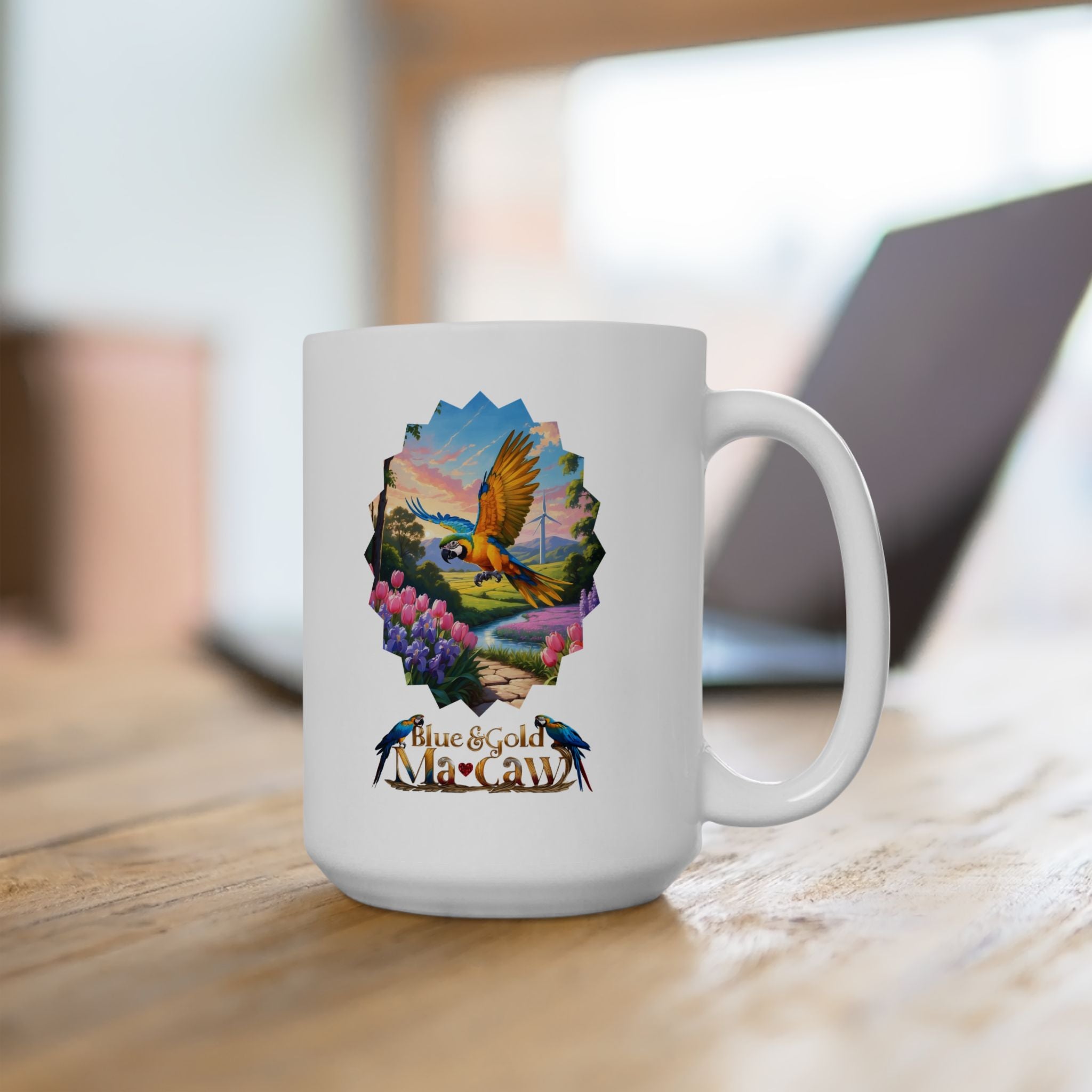 Blue & Gold Macaw Flying Mug