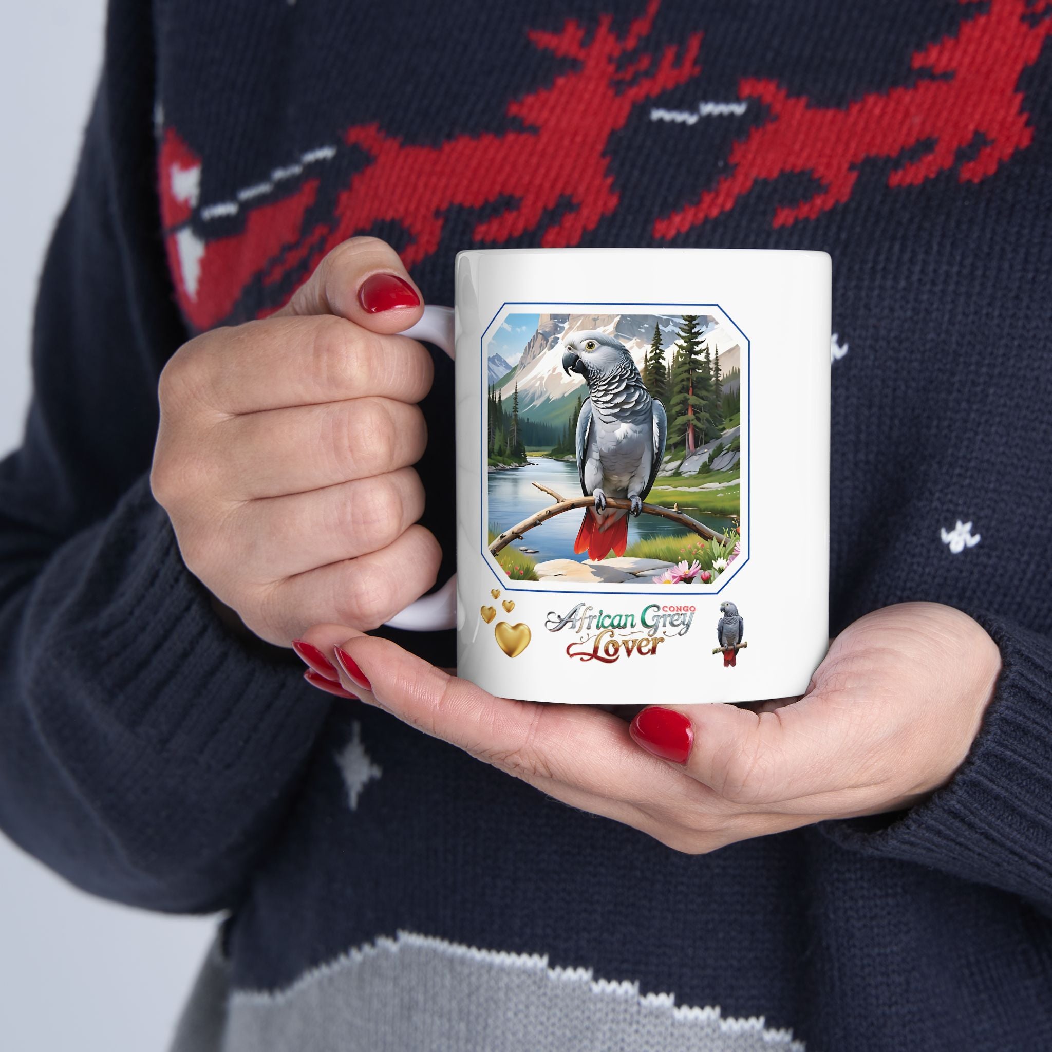African Grey Congo Ceramic Mug