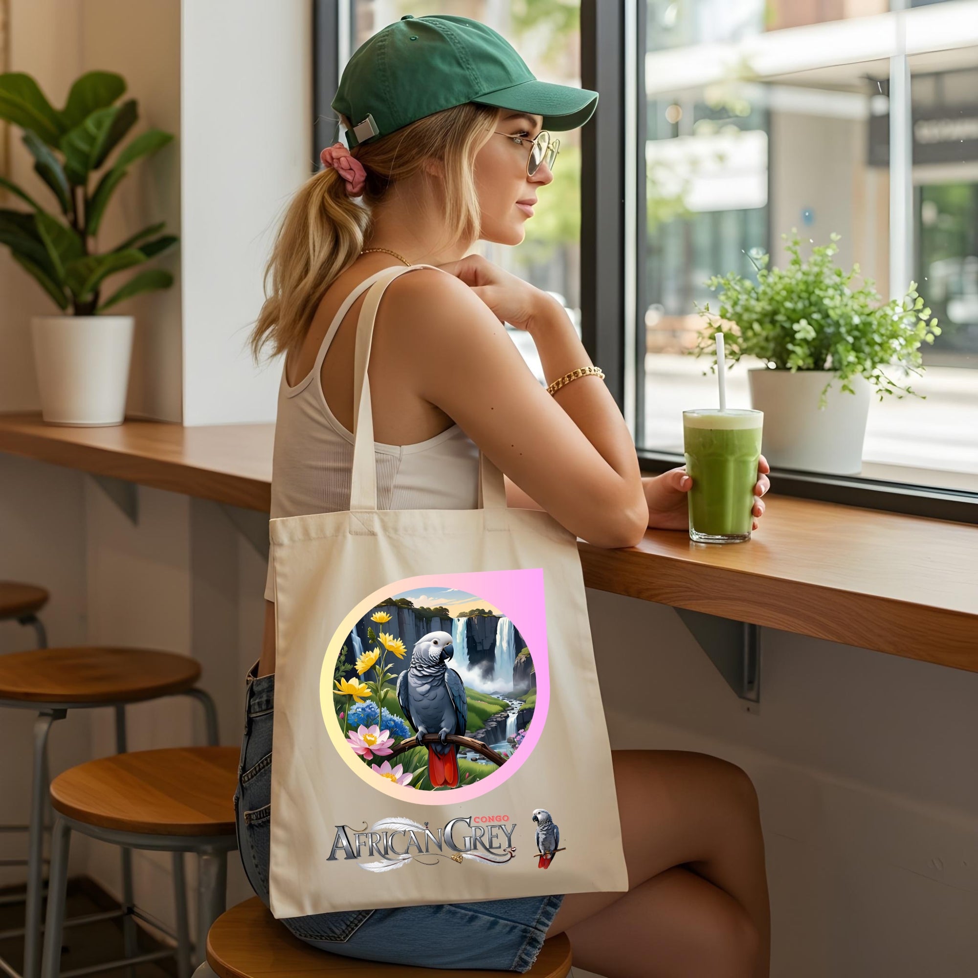African Grey Congo Tote Bag