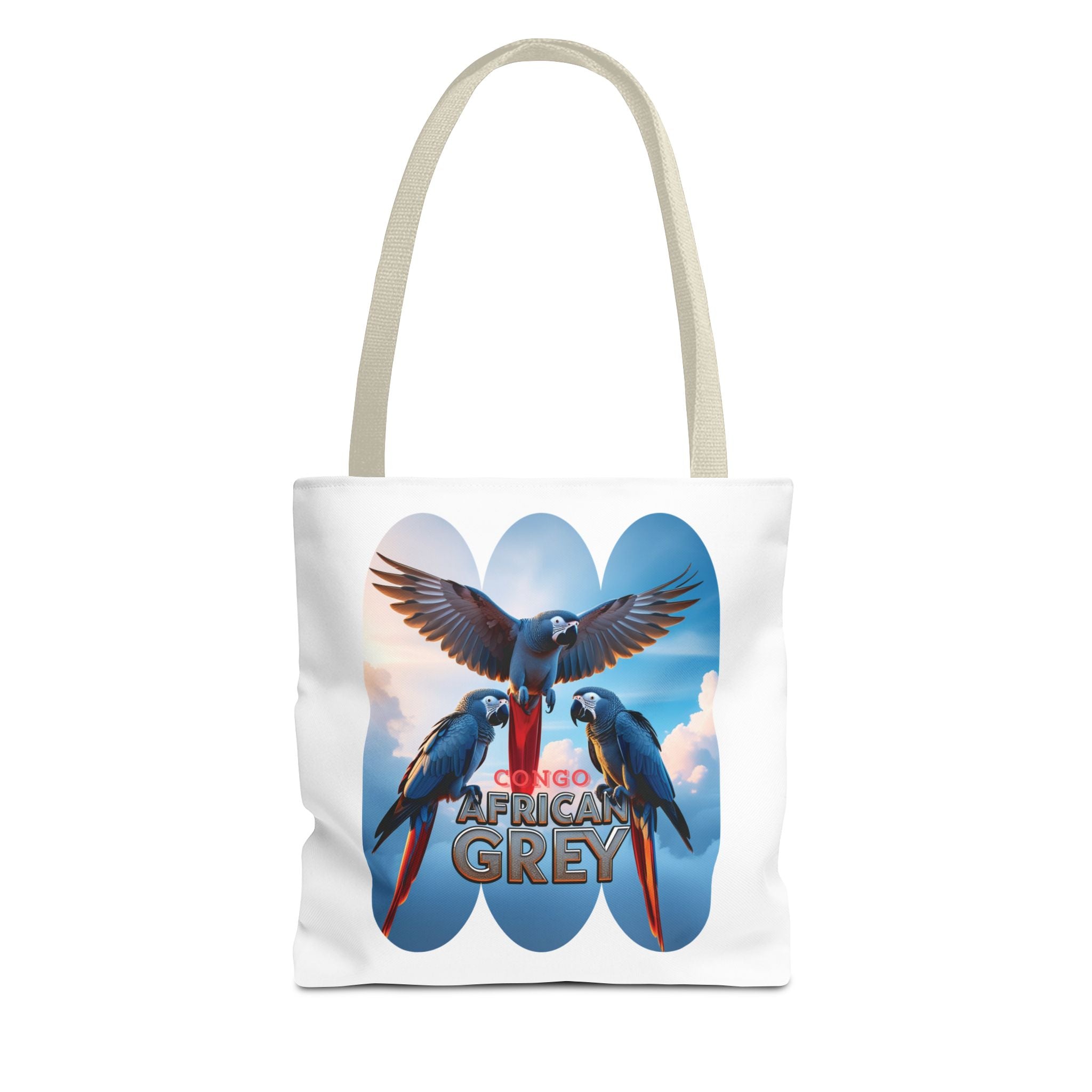 Tote Bag With African Grey Parrot Lover Design