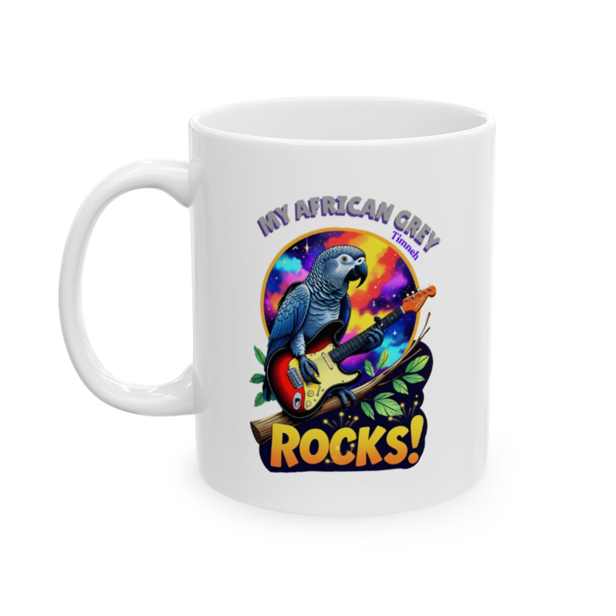 African Grey Timneh Rocks Mug