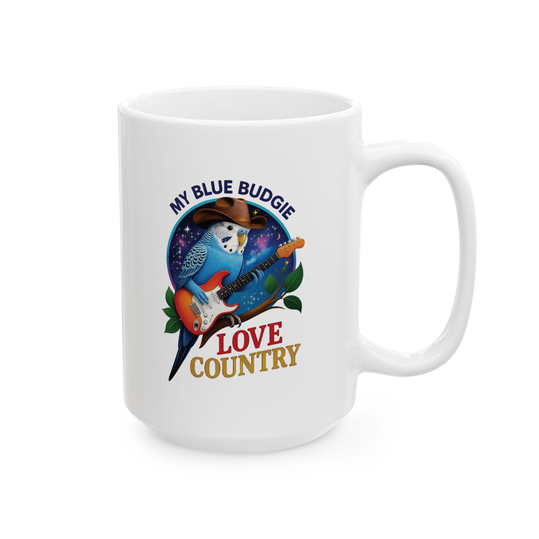 My Blue Budgie Loves Country Mug