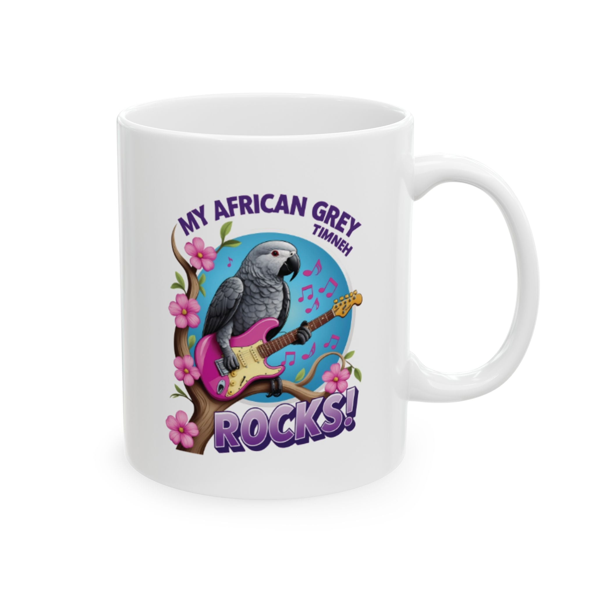 African Grey Timneh Rocks Mug