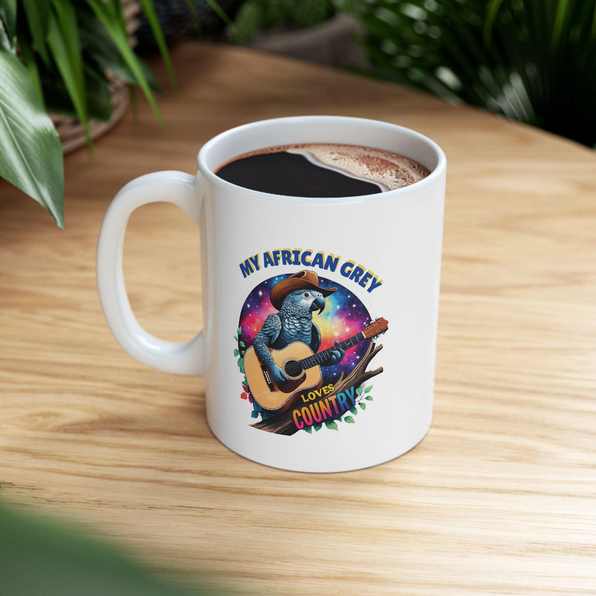 My African Grey Loves Country Mug