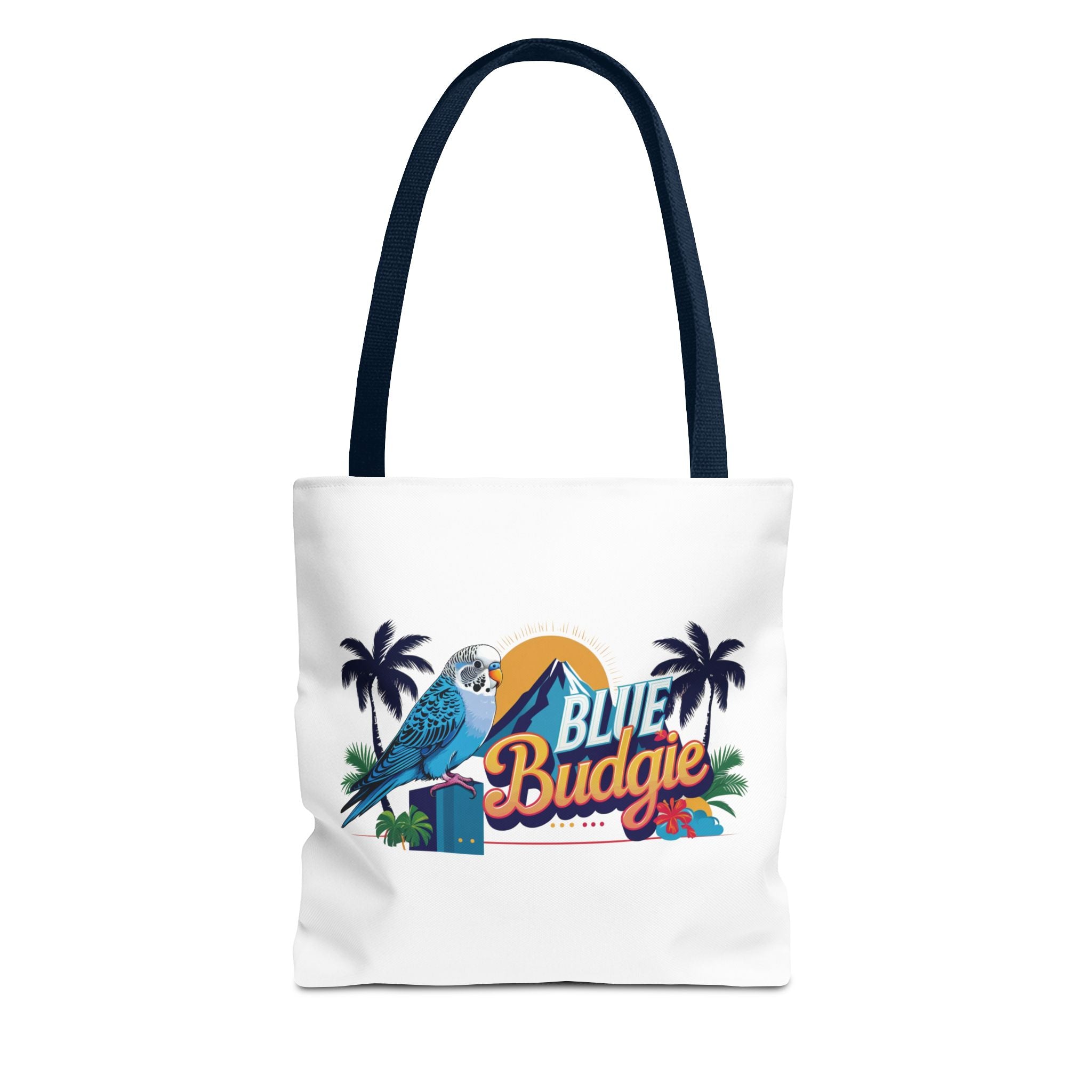 Blue Budgie Sunset Mountain Tote Bag
