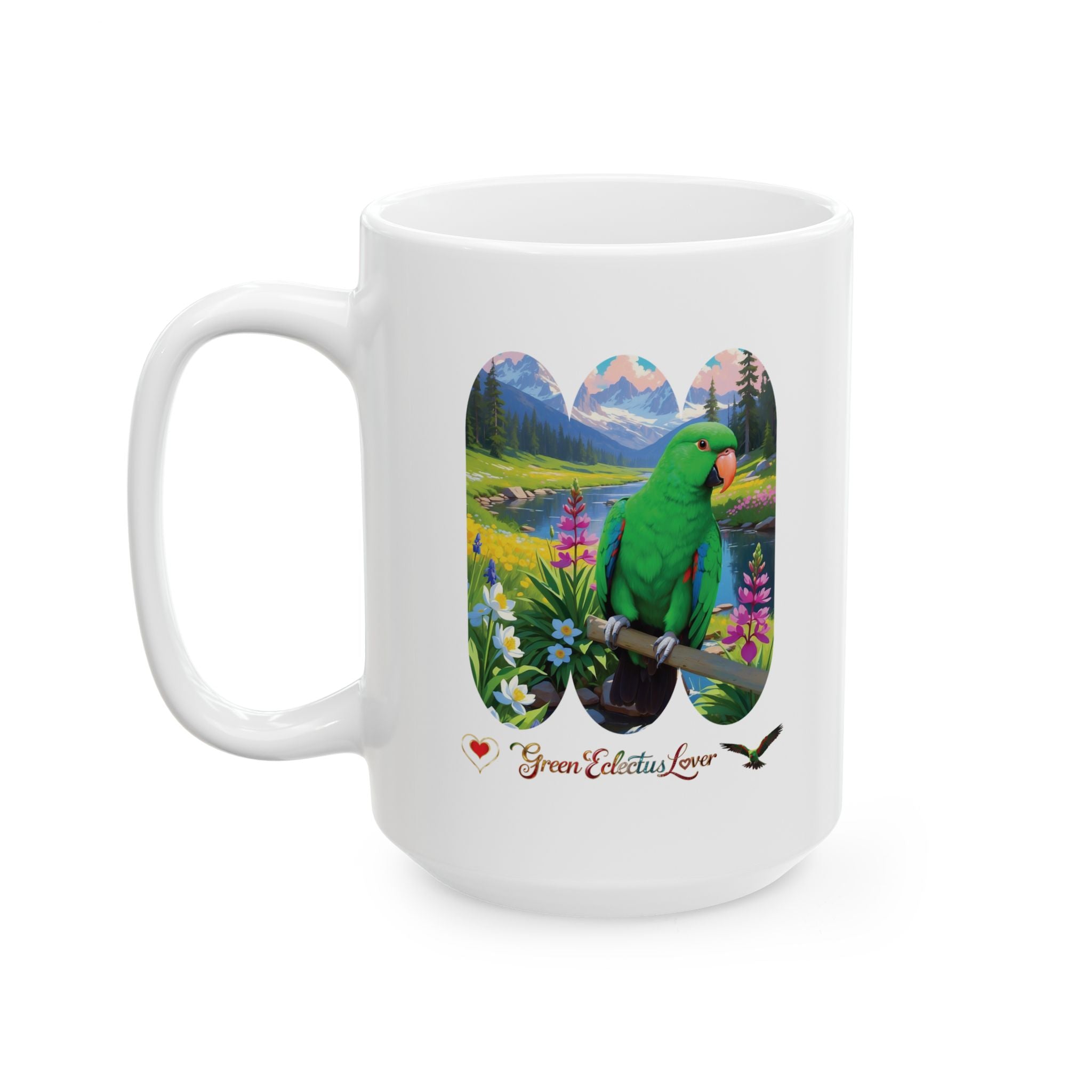 Green Eclectus Mug