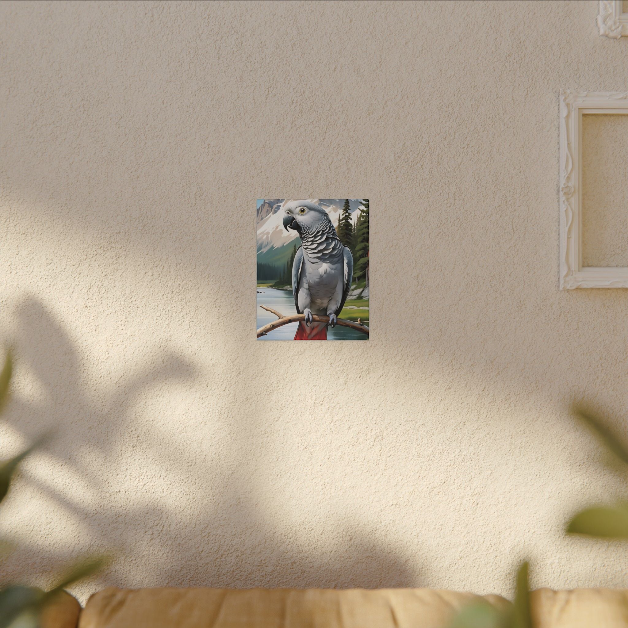 African Grey Congo Canvas Wall Hangings