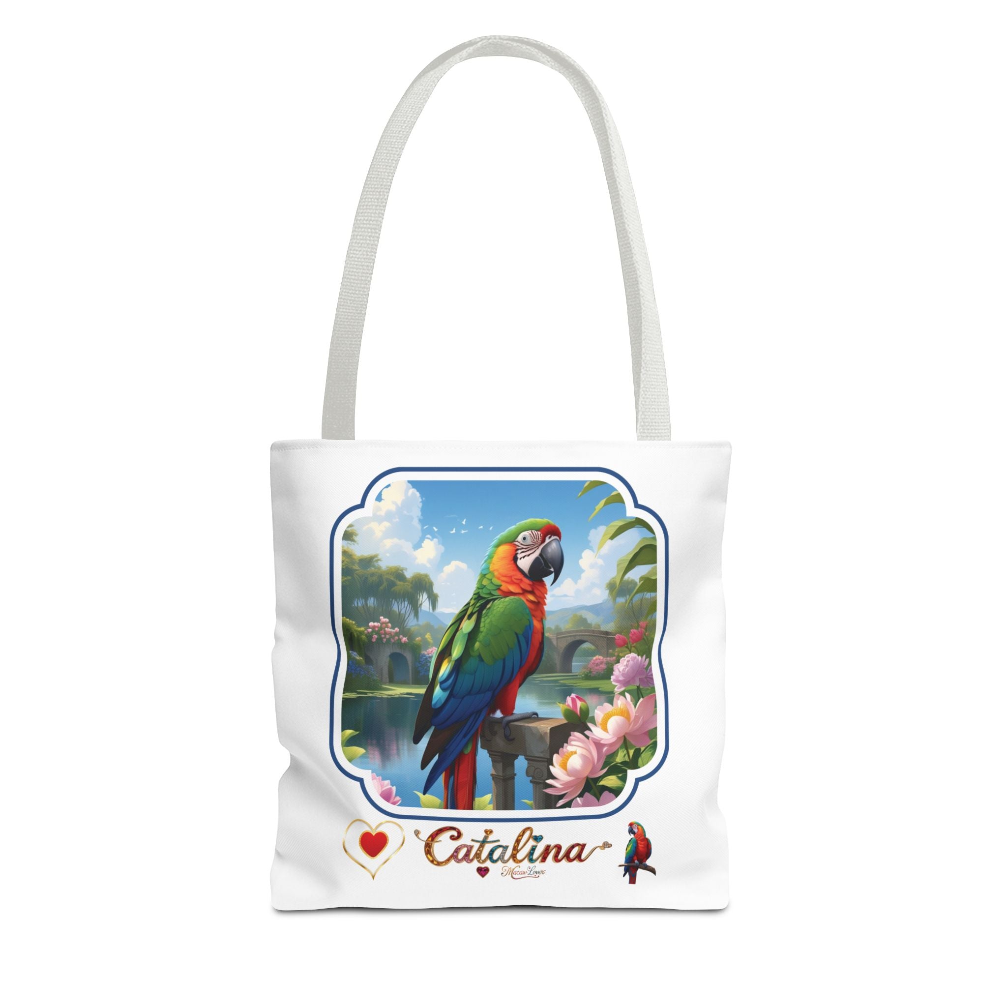 Catalina Macaw Lover Lake Scenic Tote Bag
