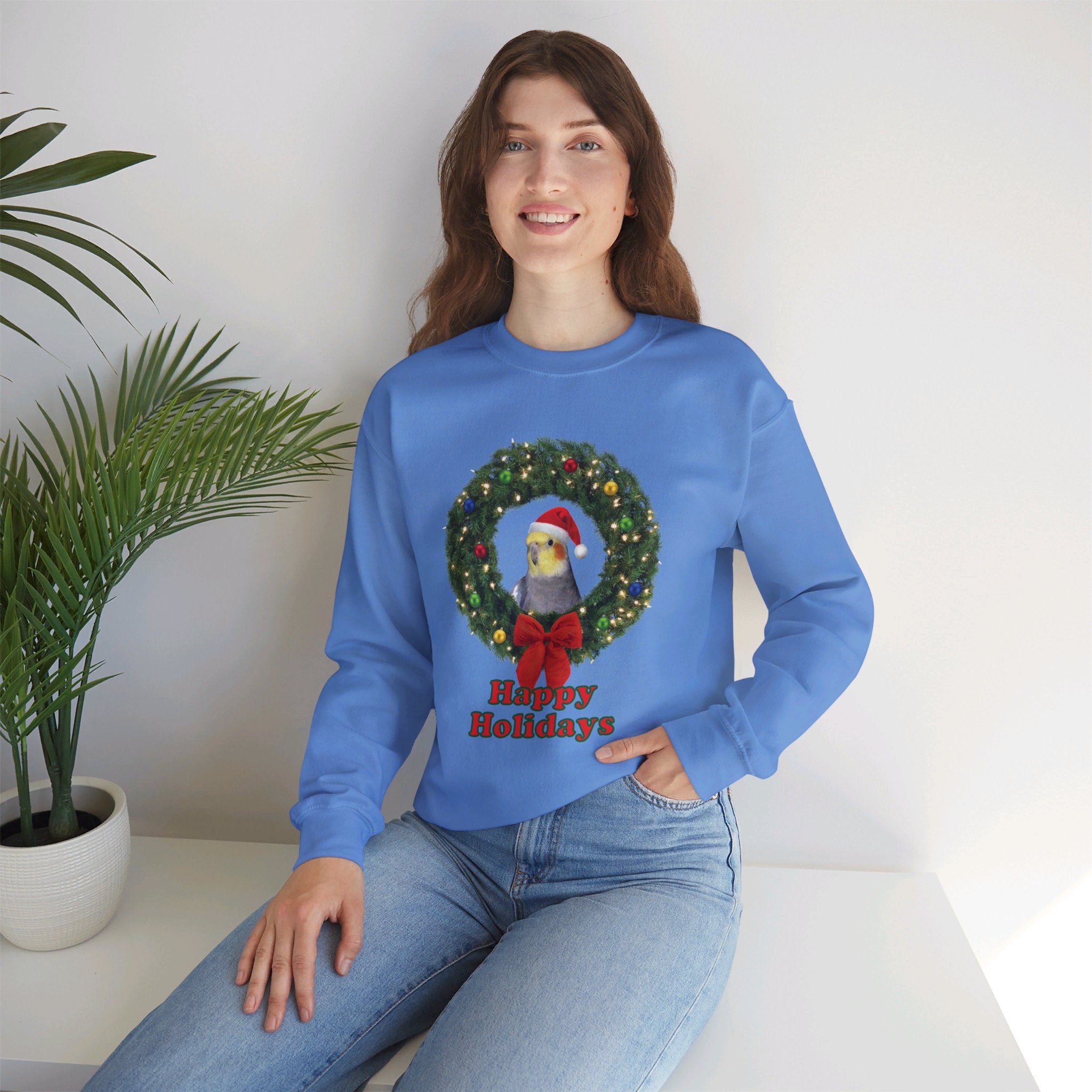 Happy Christmas Holidays Cockatiel Sweatshirt