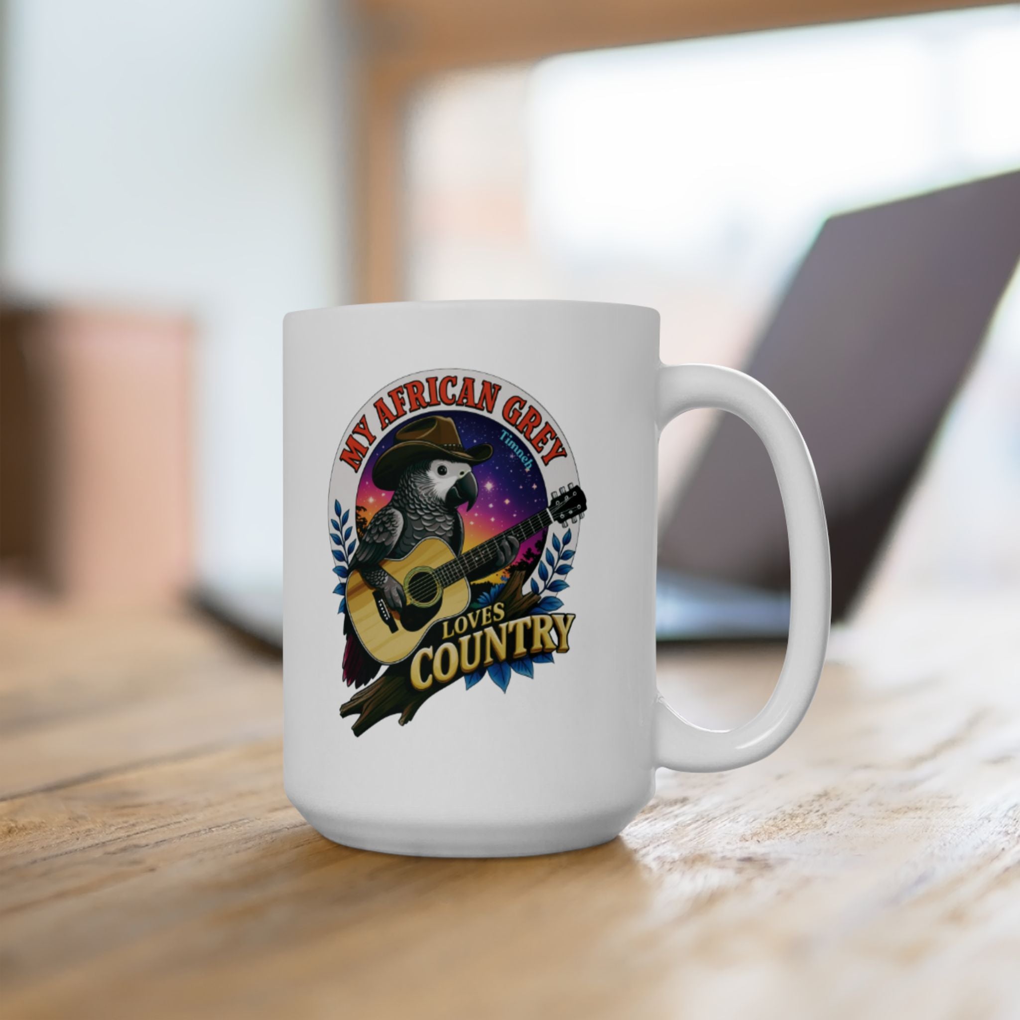 African Grey Timneh Loves Country Mug