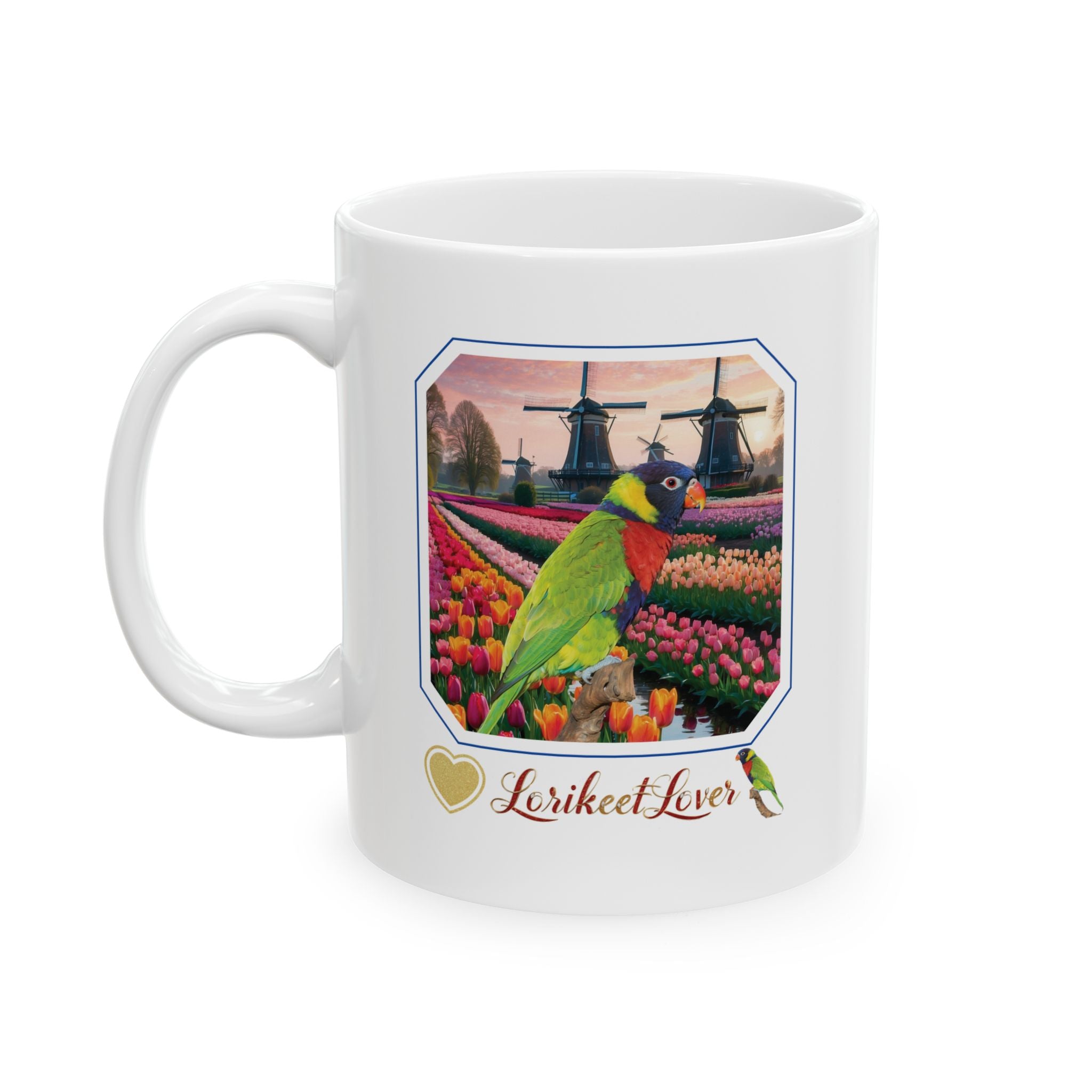 Lorikeet Lover Tulip Flower Mug