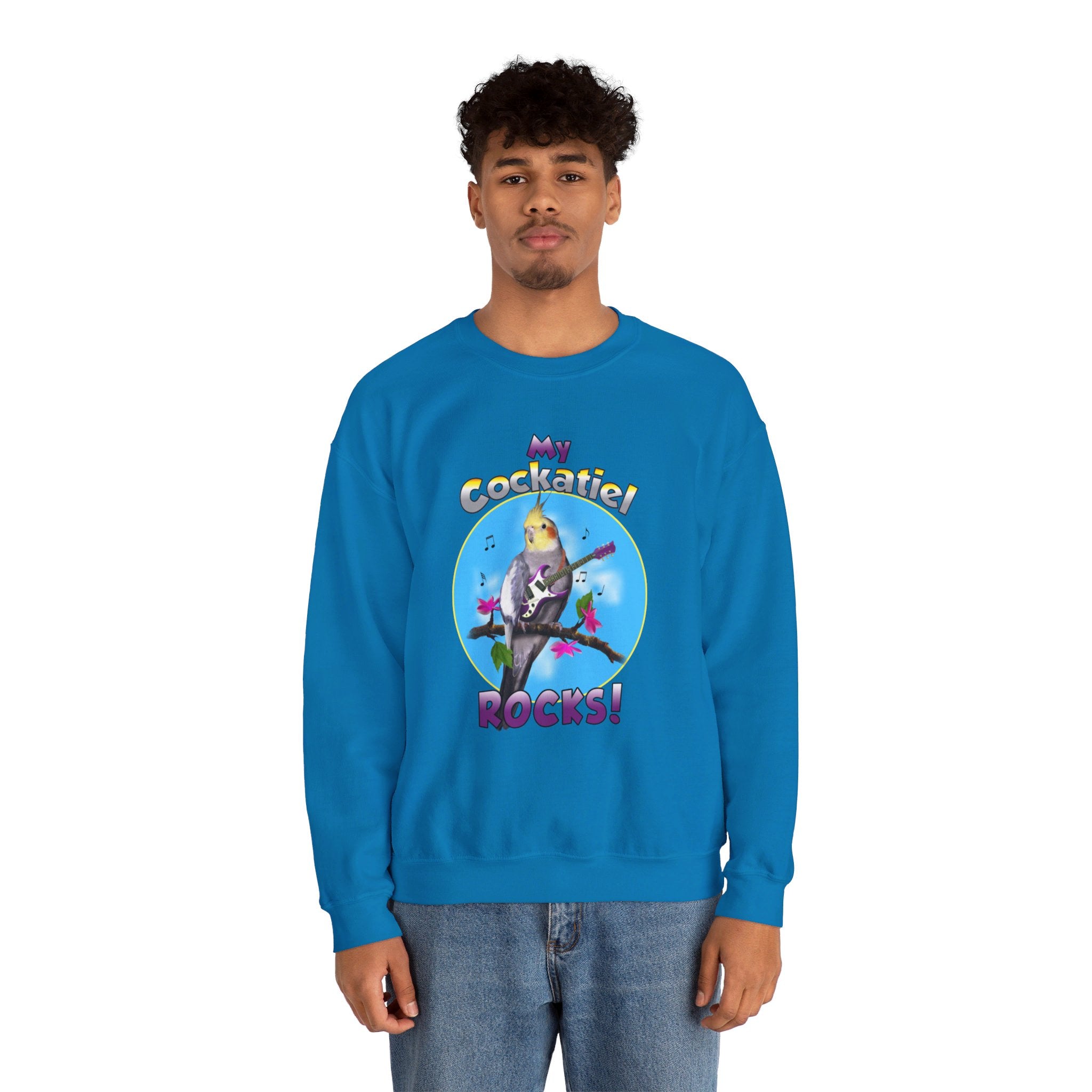 My Cockatiel Rocks Guitar Sweatshirt