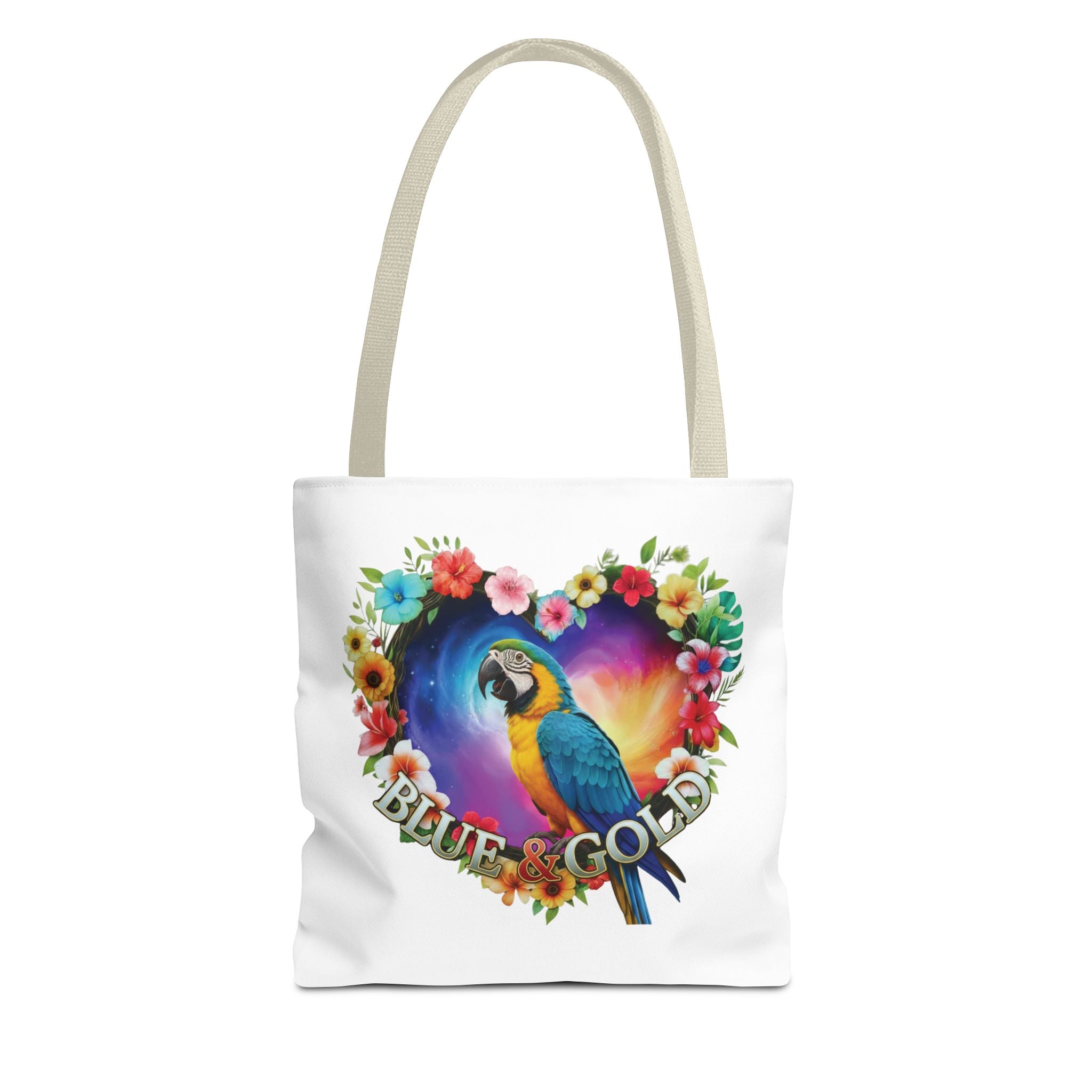 Blue & Golden Heart Tote Bag