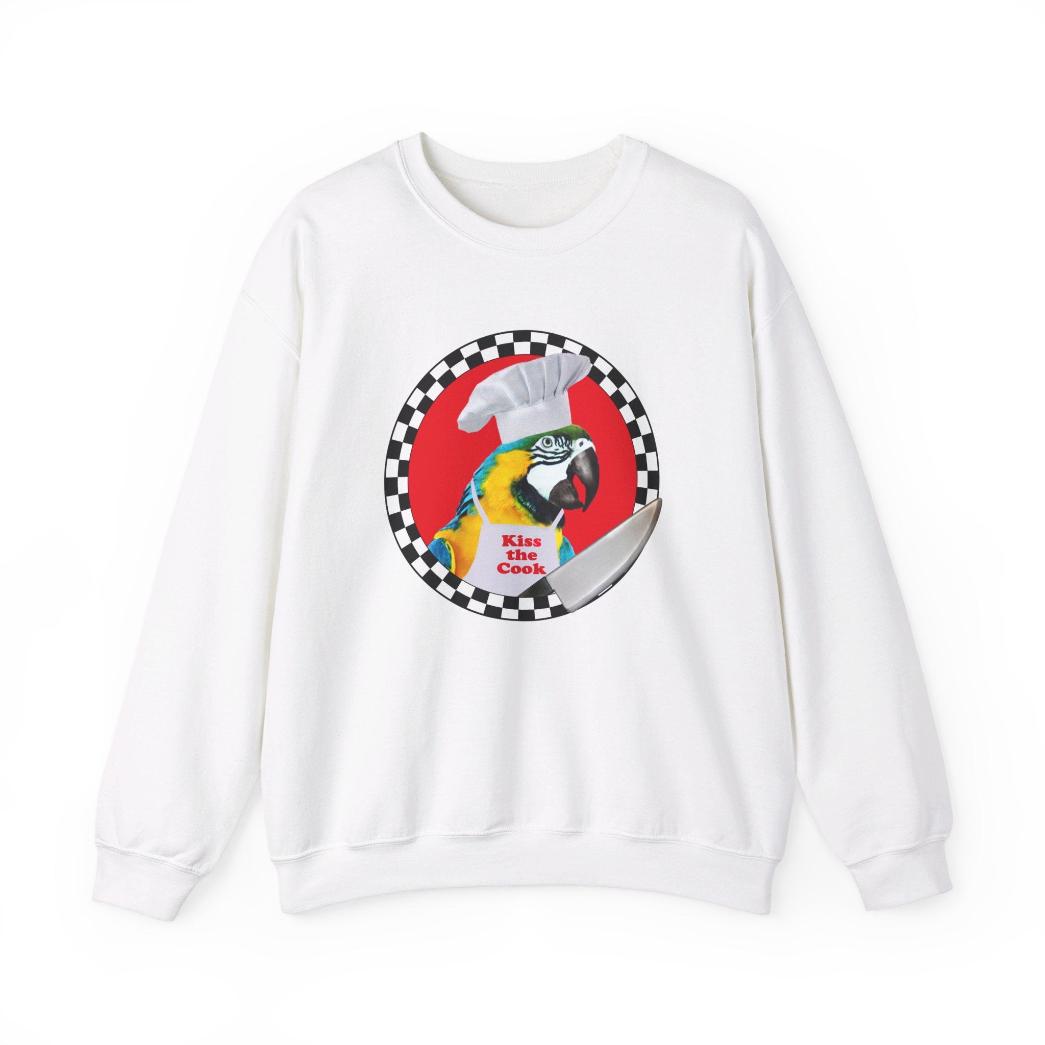 Kiss The Cook Blue And Gold Sweatshirt