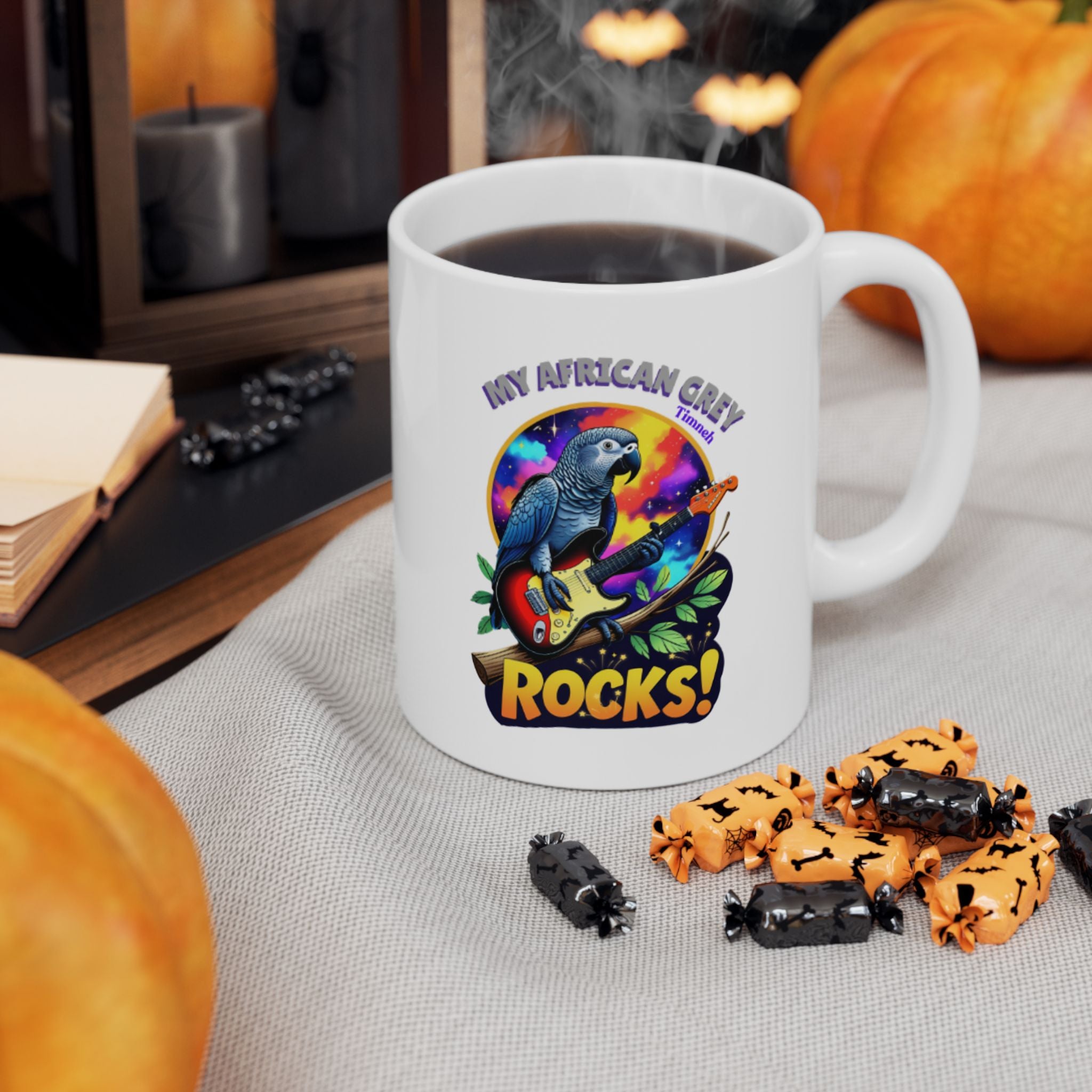 African Grey Timneh Rocks Mug