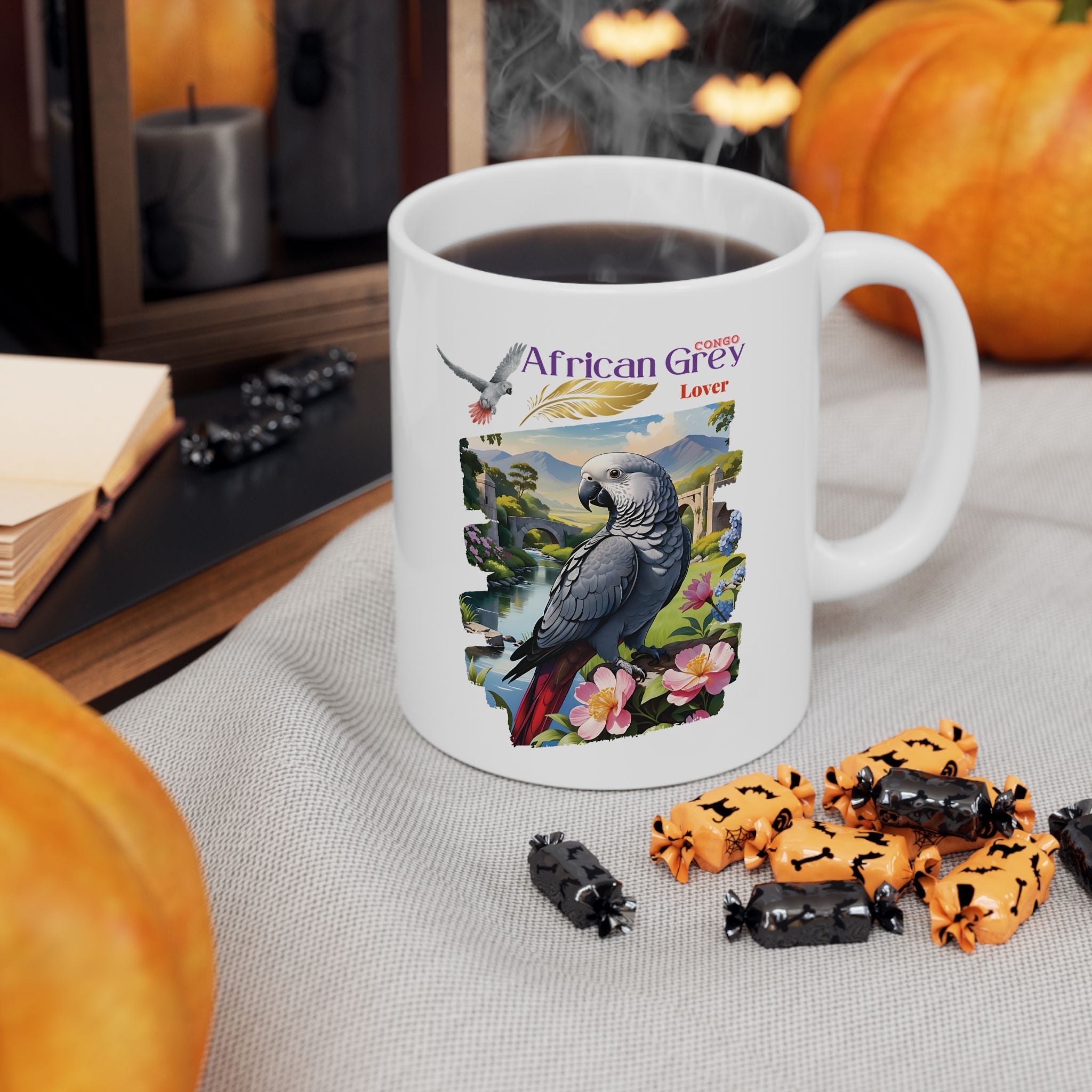 African Grey Congo Ceramic Mug