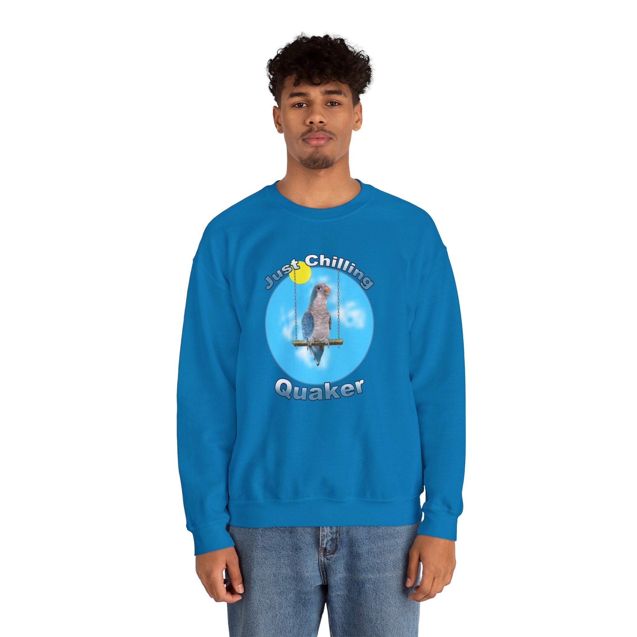 Just Chilling Swing Blue Quaker Sweatshirt