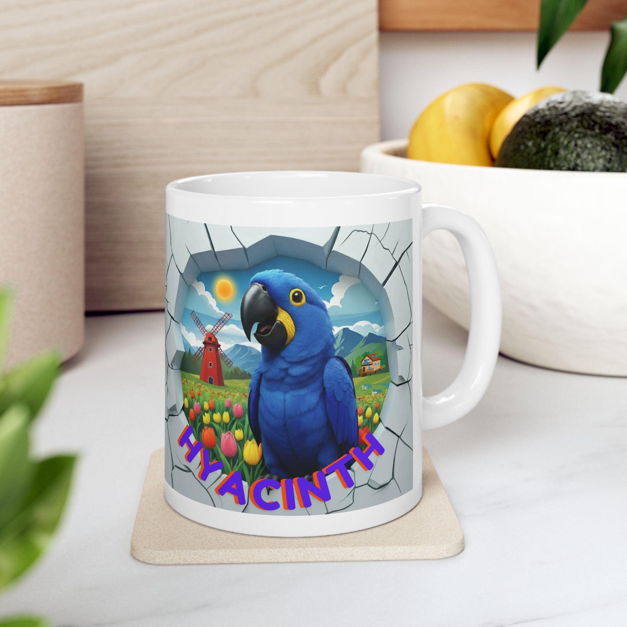 Blue Hyacinth Tulip Windmill Field Mug