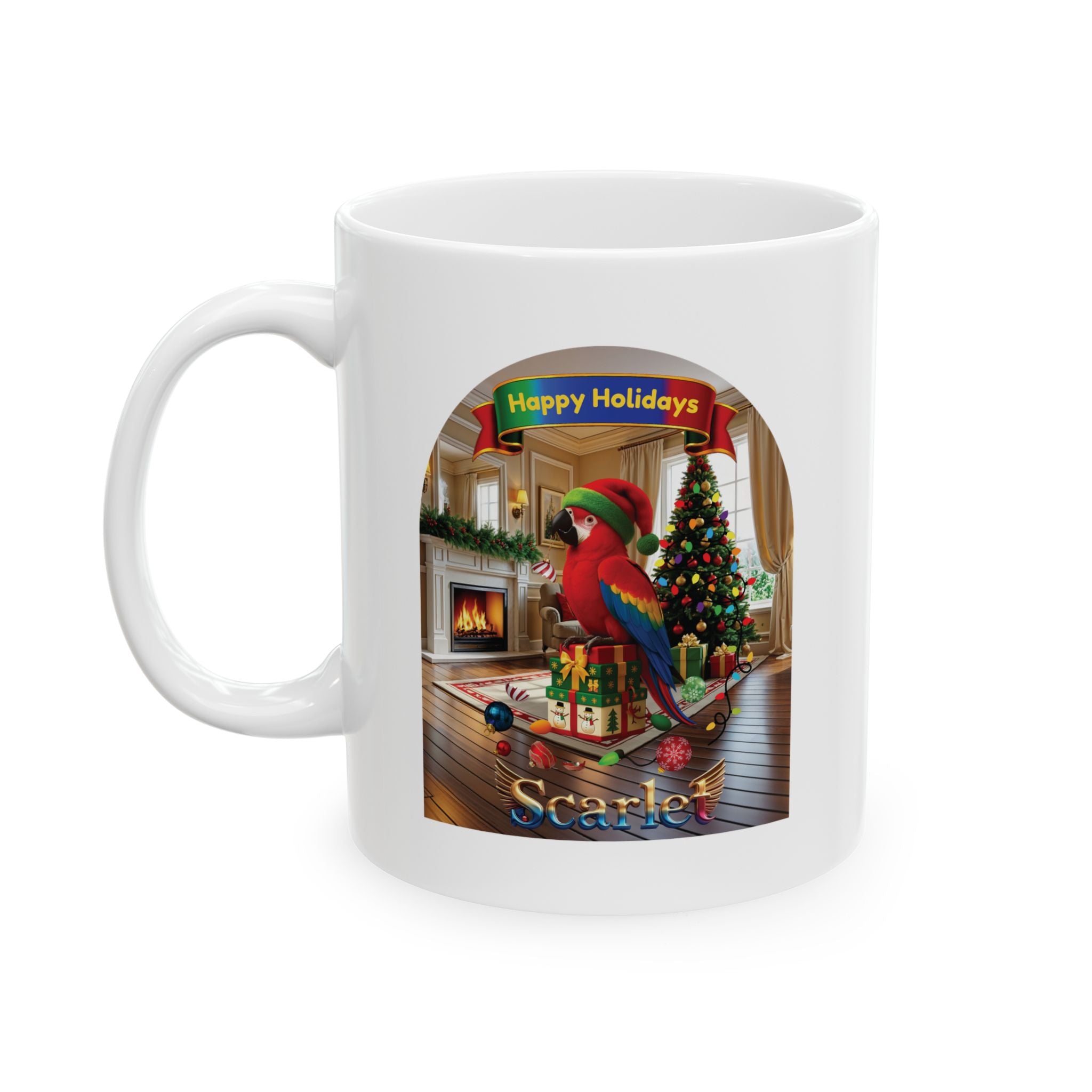 Happy Holidays Scarlet Mug