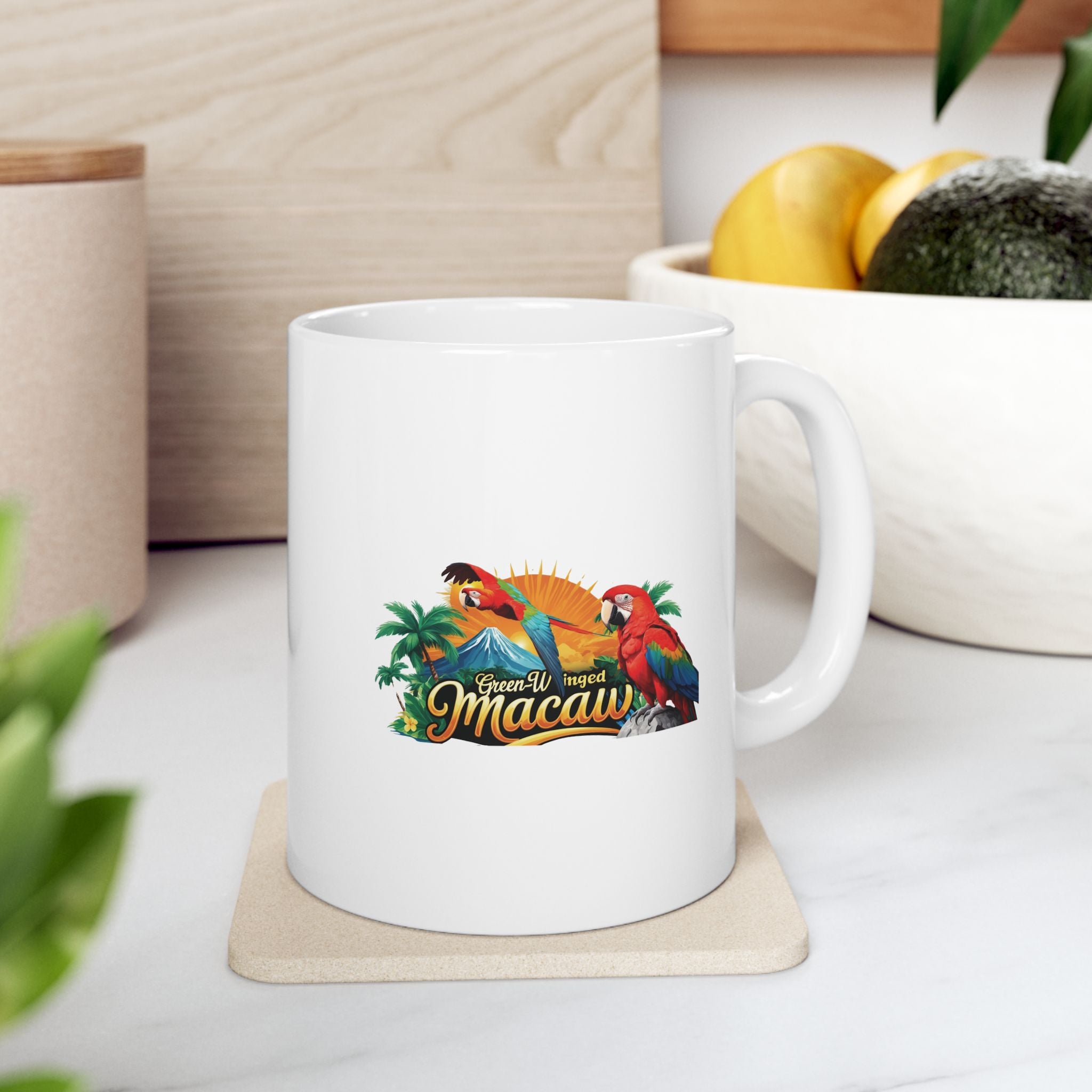 Rainbow Green-Winged Macaw Mug