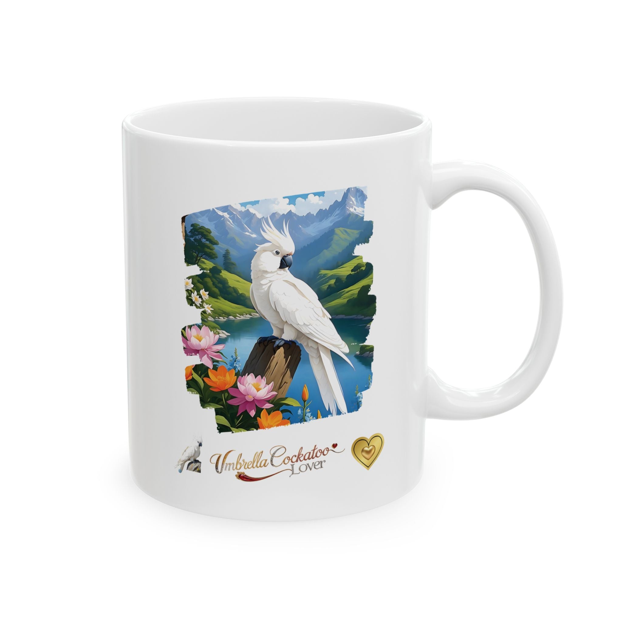 White Umbrella Cockatoo Lover Mug