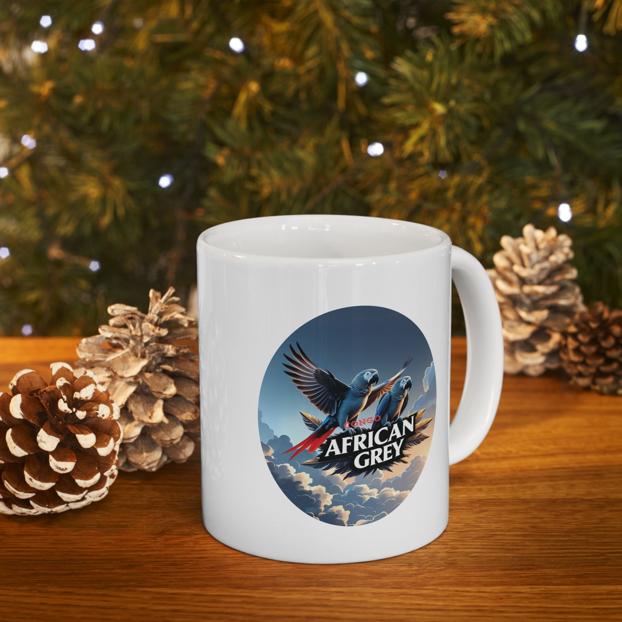African Grey Congo Ceramic Mug