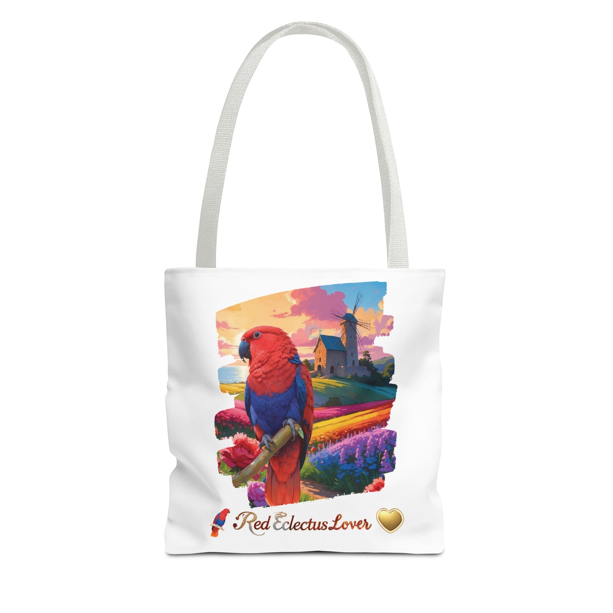 Red Eclectus Tote Bag