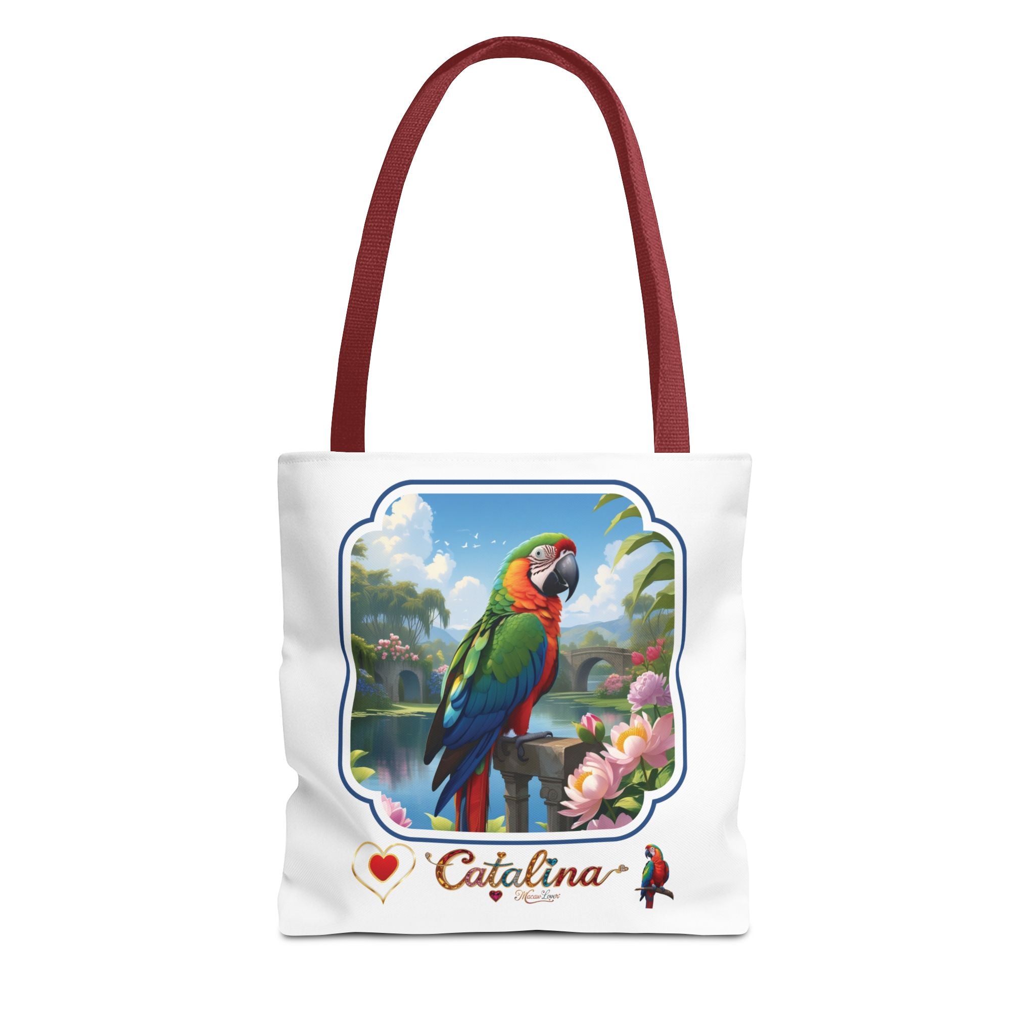 Catalina Macaw Lover Lake Scenic Tote Bag