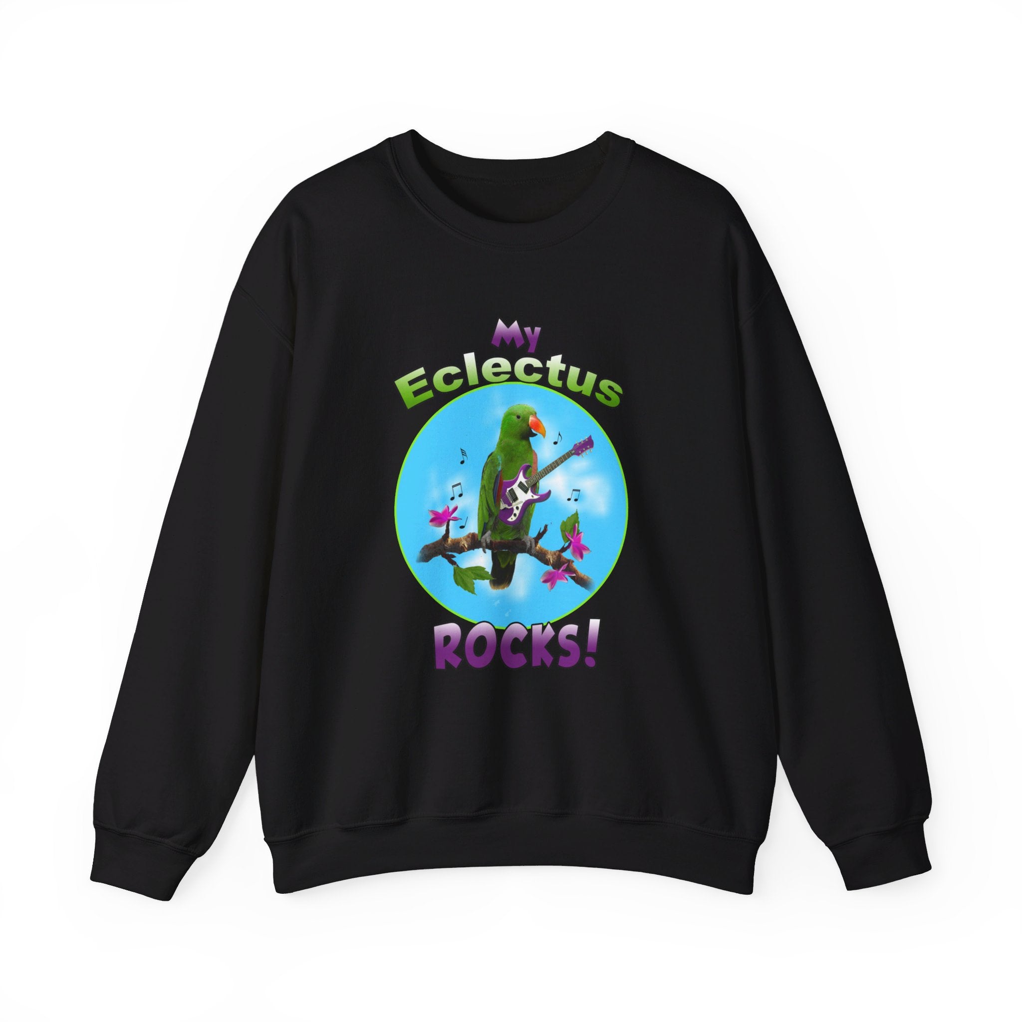 My Green Eclectus Rocks Guitar Sweatshirt