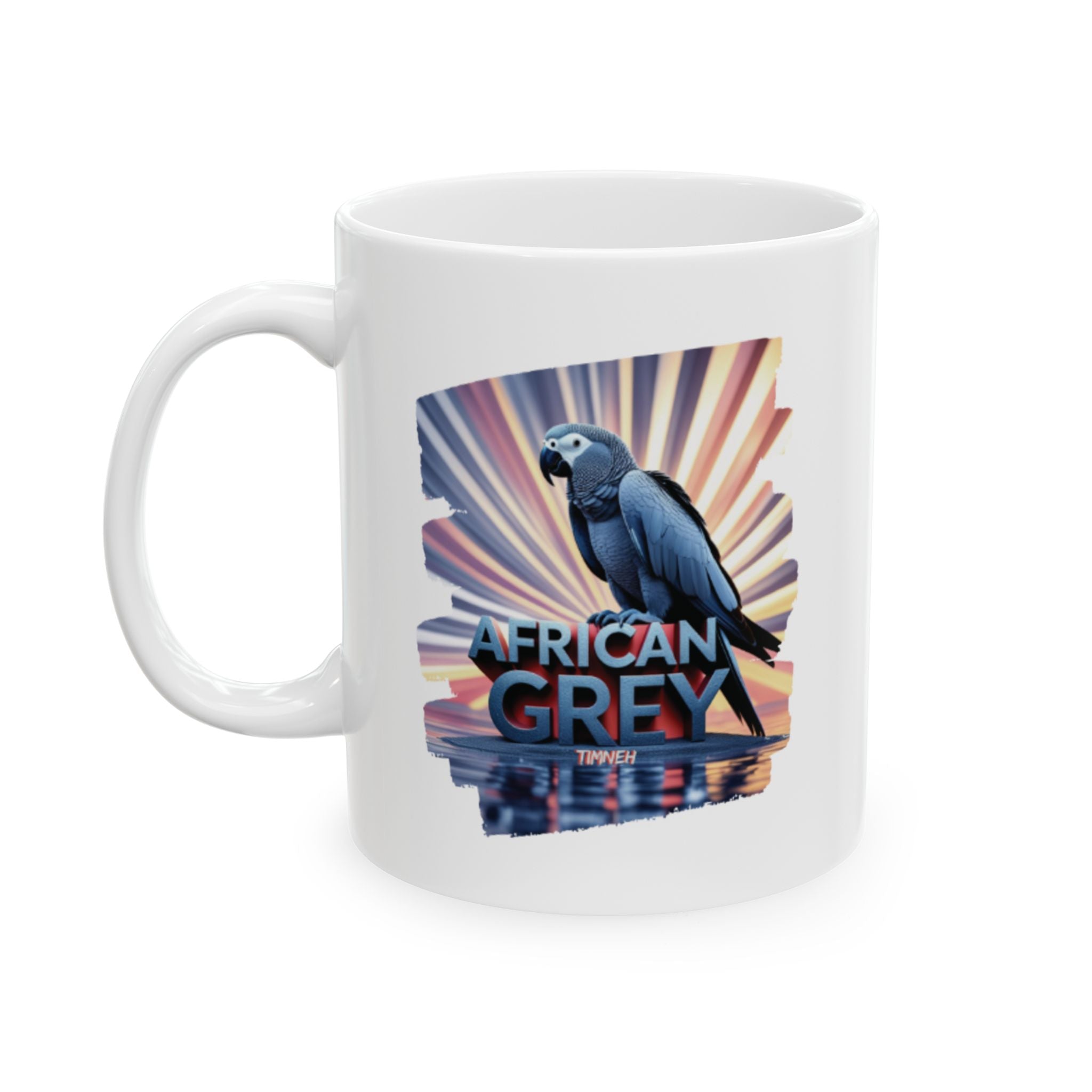 Rainbow African Grey Timneh Mug